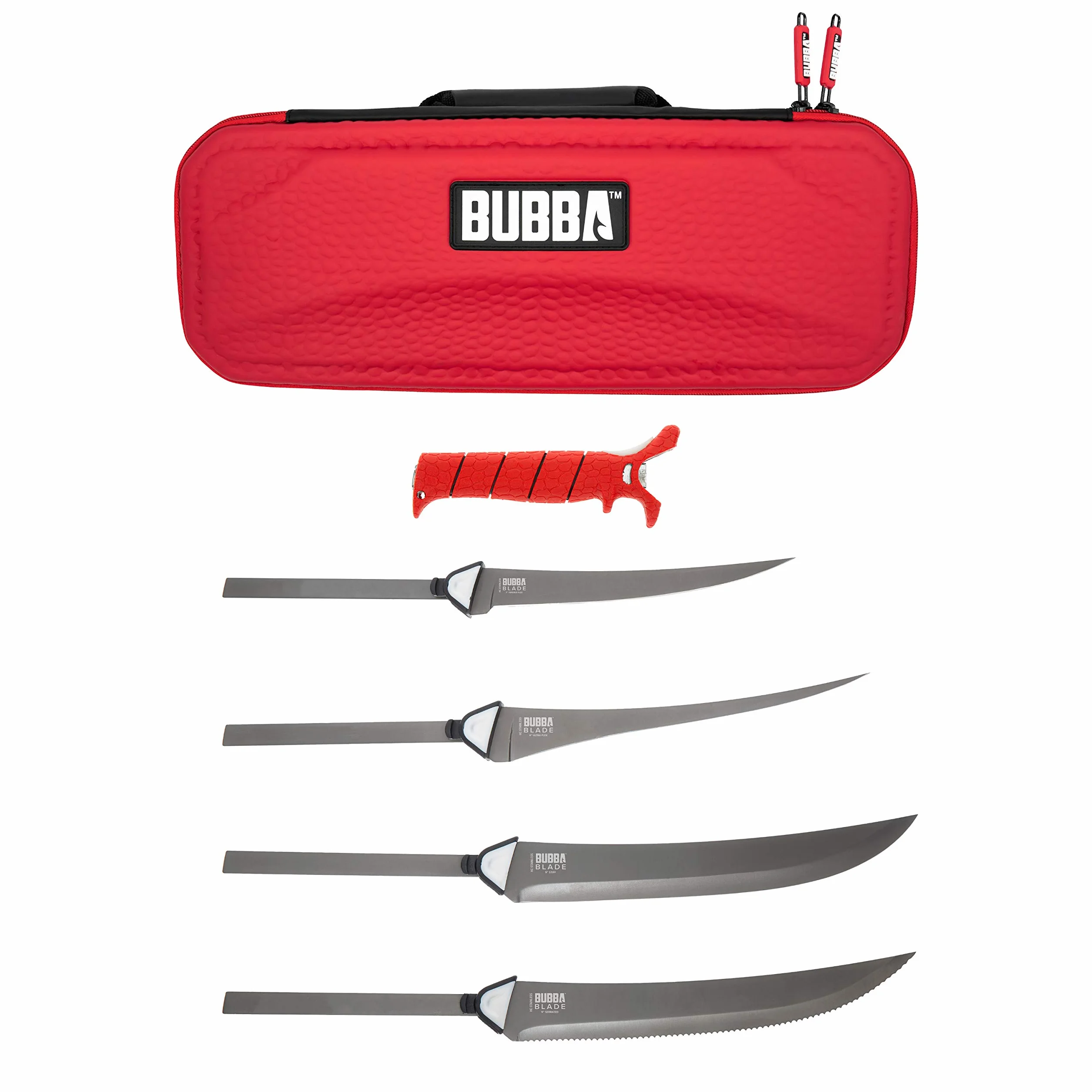 Bubba Cuchilla intercambiable multiplex 4 cuchillas nitruro acero inoxidable antiadherentes funda pesca