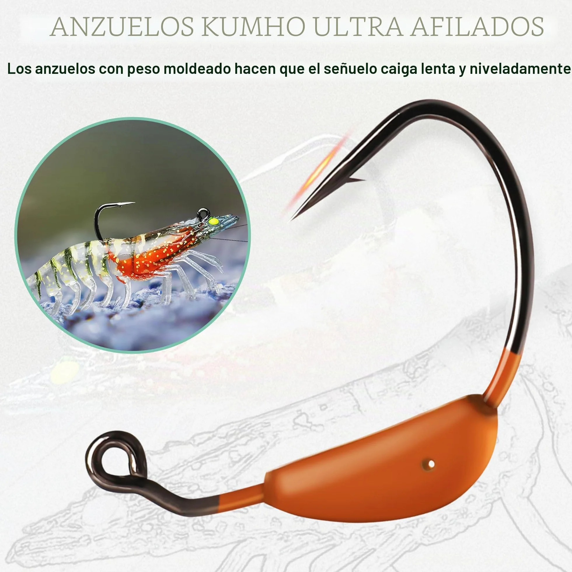 TRUSCEND Pre-Montaje de Pesca Jigs 1:50 Super Durable TPE Señuelos de Pesca Lifelike Camarón Crayfish Swimbait Weedless para Lubina Trucha Walleye