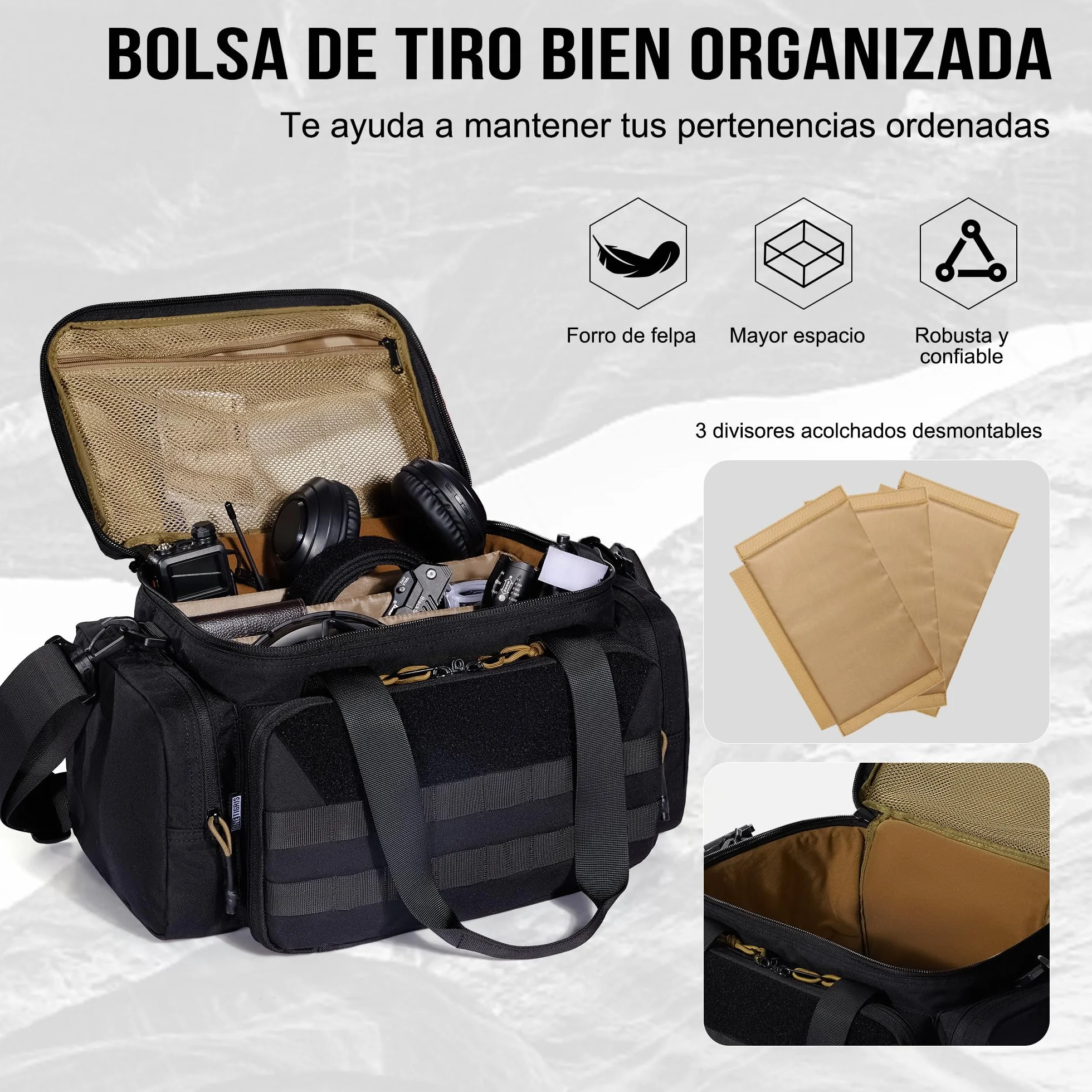 OneTigris Range Bag Tactical Gun Bag for Hunting Shooting Fishing Hiking