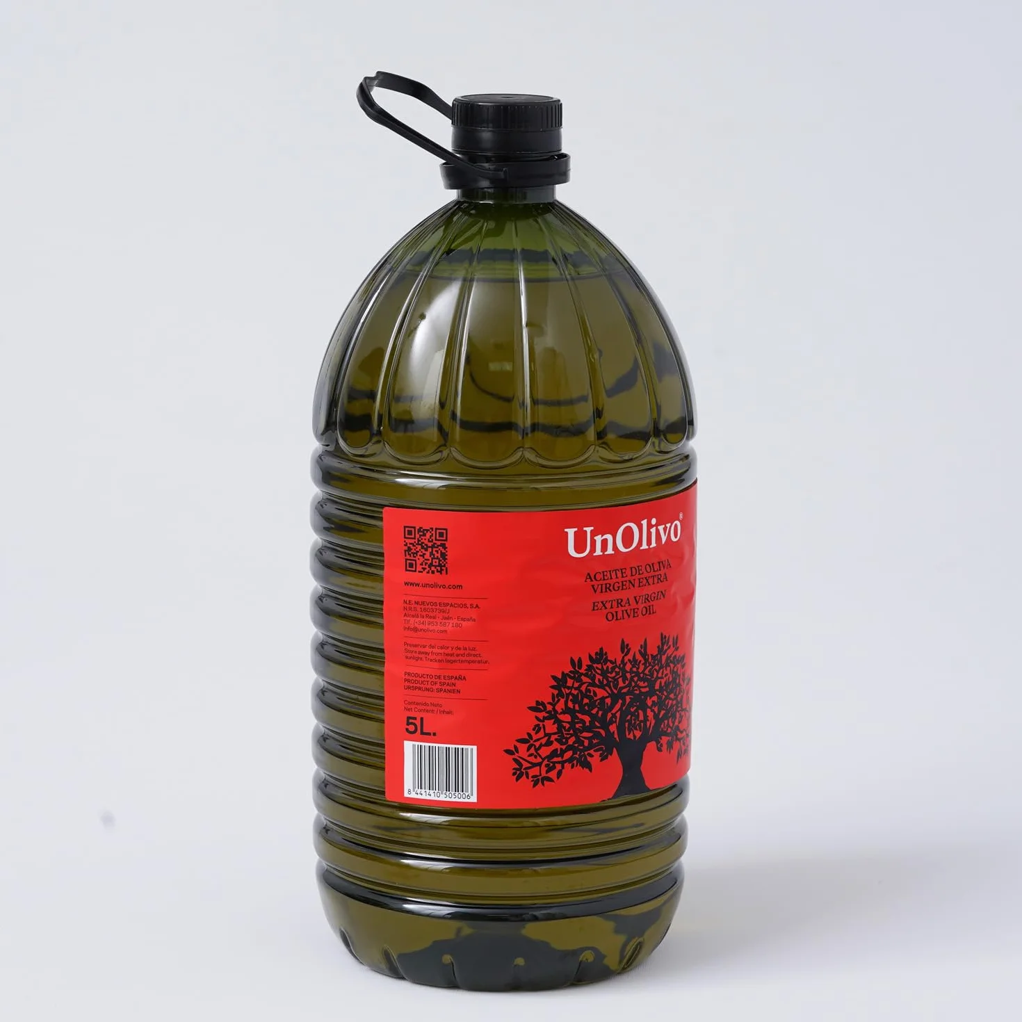 UnOlivo Aceite de Oliva Virgen Extra 5 Litros Pet | Origen Jaén | Variedad Picual | Garrafa AOVE Premium | Prensado en Frío | Persistencia media | Ideal para Tomar en Crudo o para Cocinar