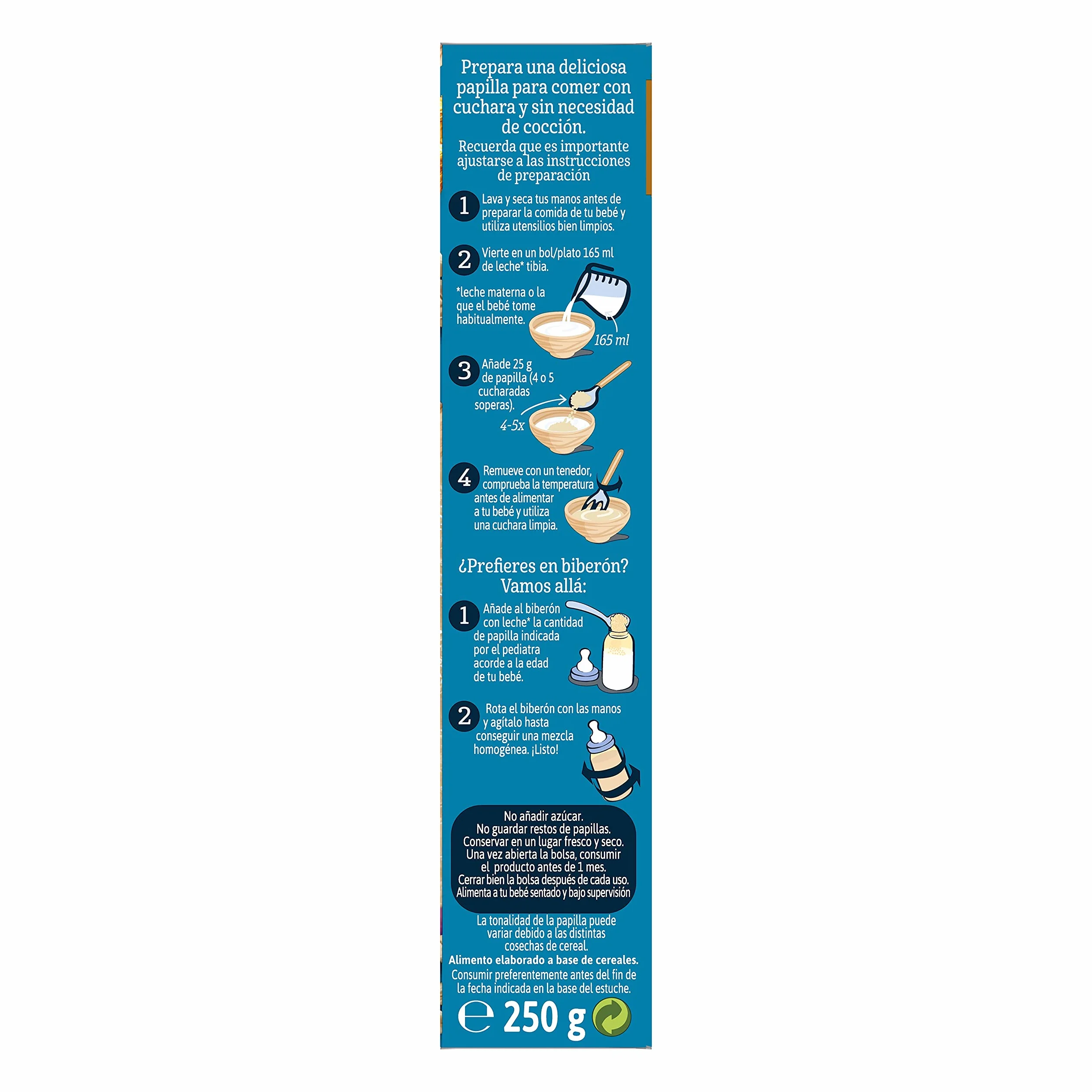 GERBER Avena Integral con Ciruela, Papilla de Cereales para Bebés, Paquetes 9x250g, a partir de 6 meses