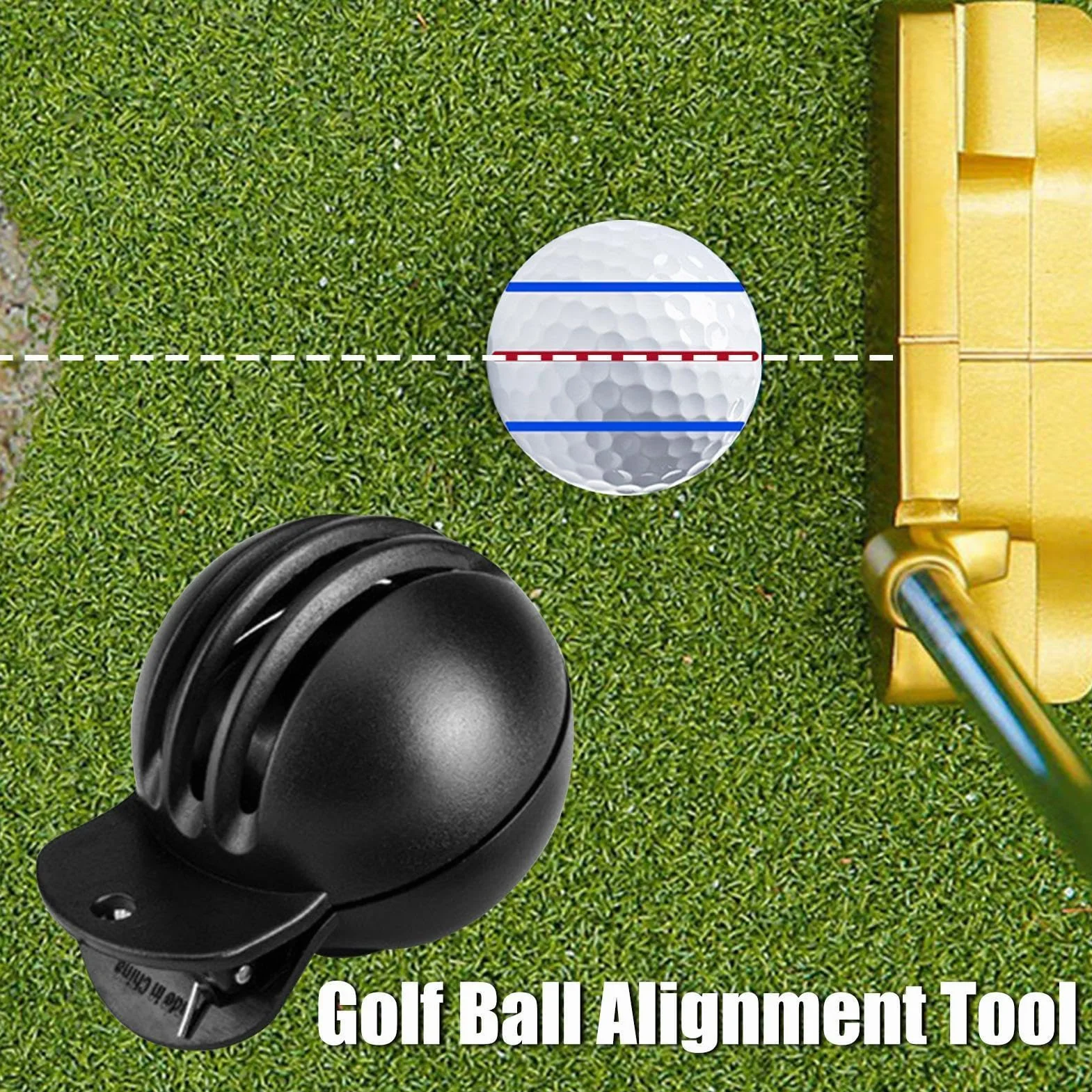 Golf Ball Alignment Tool Kit Line Drawing Marking Template