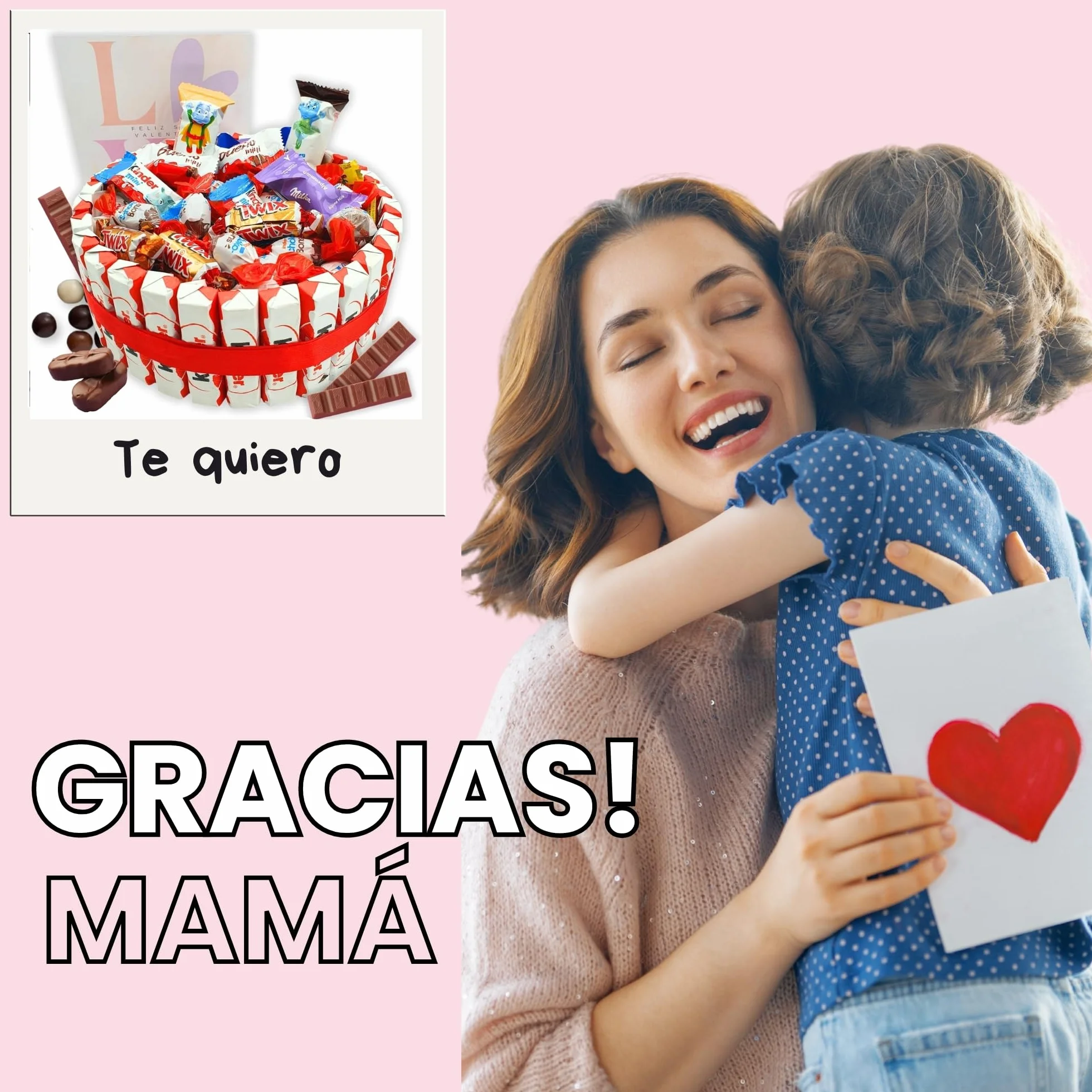 Tarta de Chocolate Kinder 80 Chocolates 20 cm Regalo