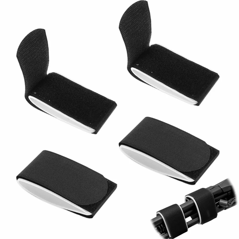 Correas de Esquí Ajustables, 4 Piezas Ski Straps, Bandas de Fijación para Esquís, Snowboard y Bastones