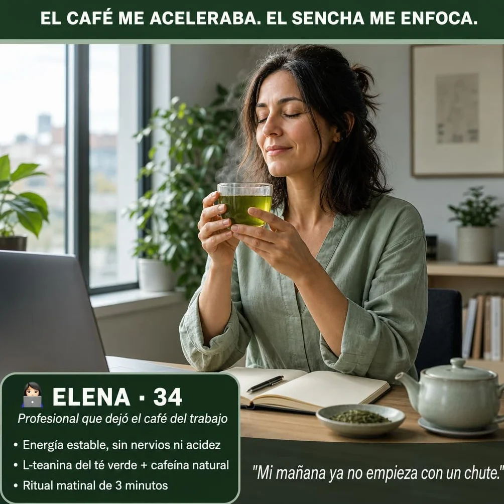 Té Verde Sencha Japonés 100% Natural y Orgánico. Potente Quemagrasas con Efecto Adelgazante y alto contenido de Antioxidantes (refuerza tu Sistema Inmunológico). Detox Té.