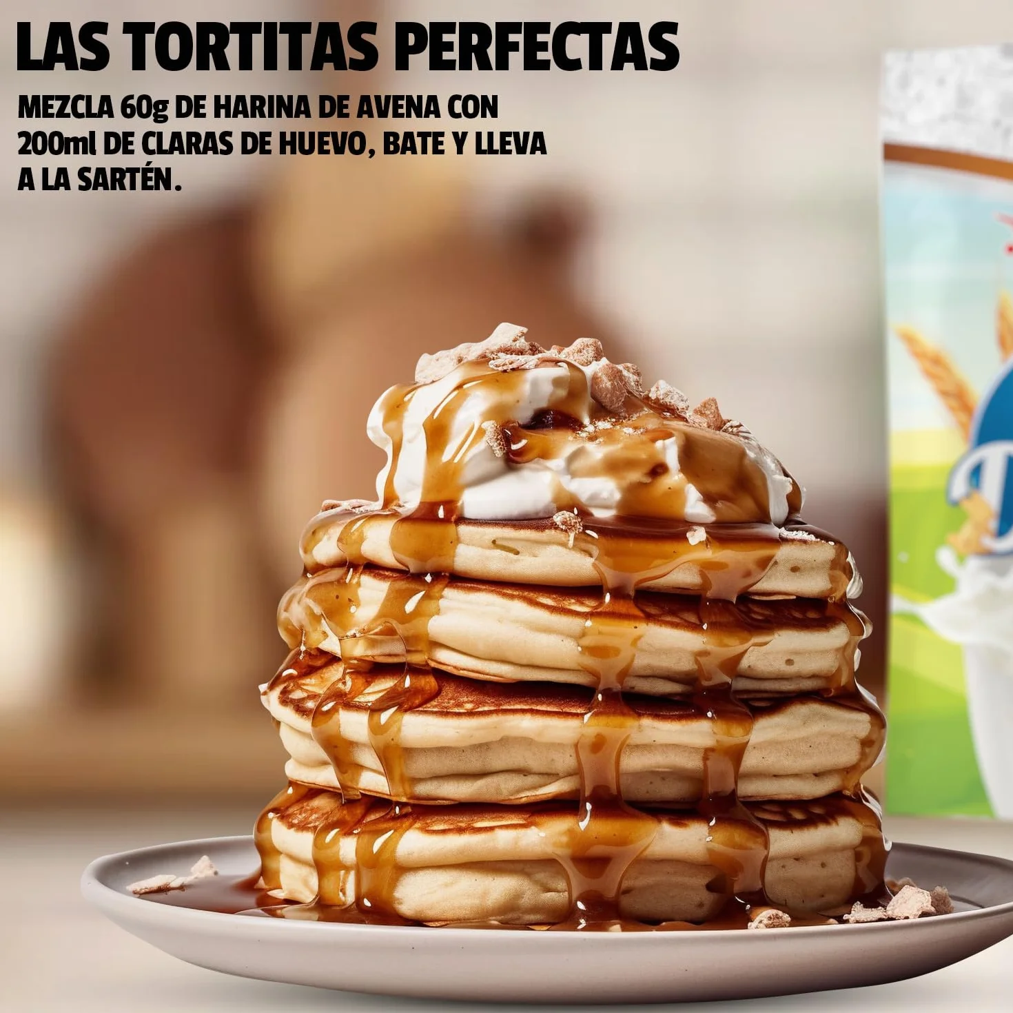 Harina de avena Integral SIN GLUTEN 500g sabor BROWNIE| Para recetas | Sin azúcar añadido y fuente de fibra | Mantiene el sabor