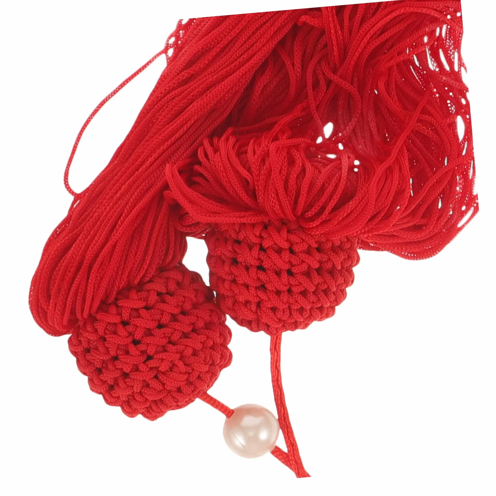 Cabilock Borla Roja de Tela para Adorno de Sable de Tai Chi, Material Seguro