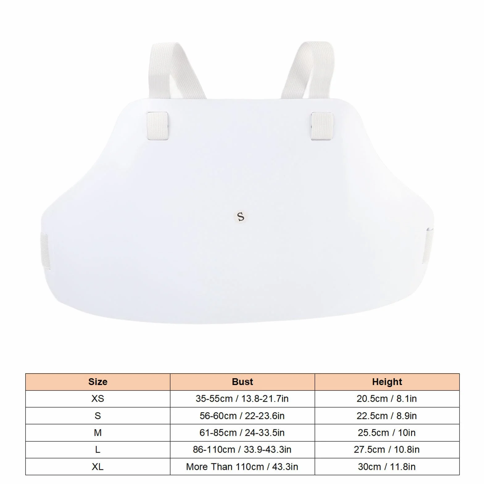 Tbest Protector de Pecho de Esgrima, Correa Ajustable, Plastrón, para Fútbol, Béisbol, Rugby