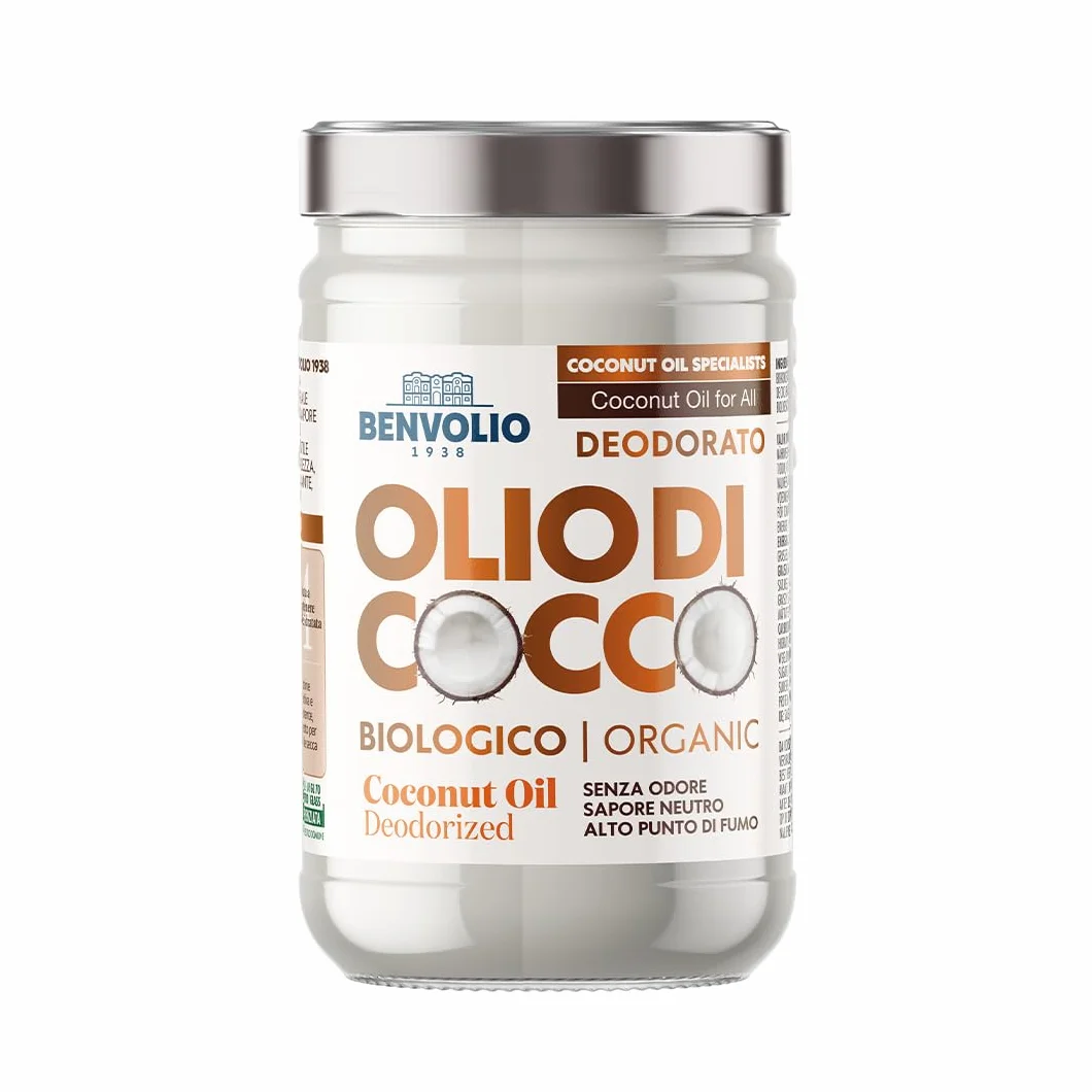 BENVOLIO - Aceite de coco orgánico desodorizado | 950 ml | Puro, versátil e inodoro | Sin lactosa | Hidratante para la piel y el cabello | Cocina y cuidado personal | Aceite de coco y kokosöl
