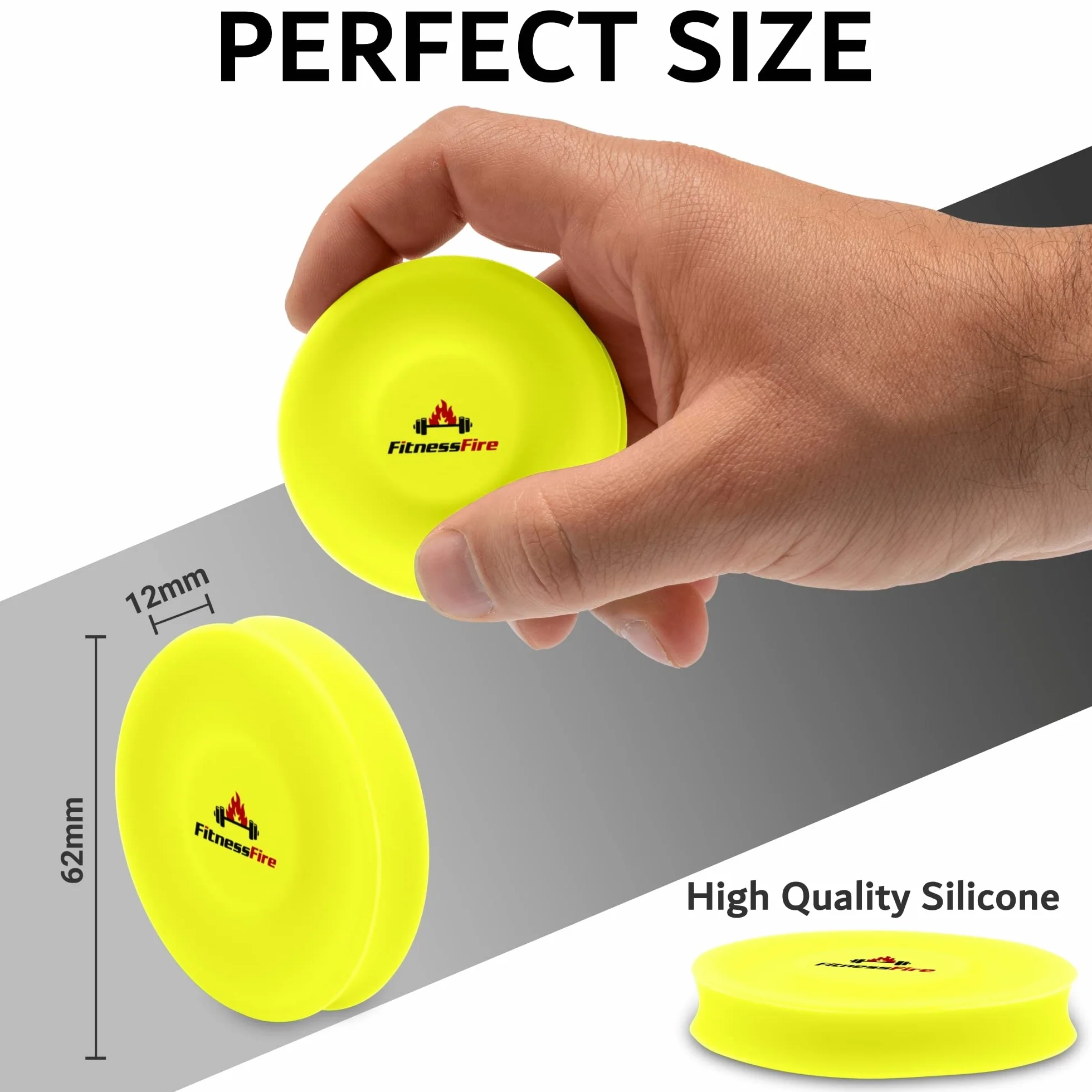 Set de 3 Mini Frisbee - Disco volador 60 metros - Amarillo