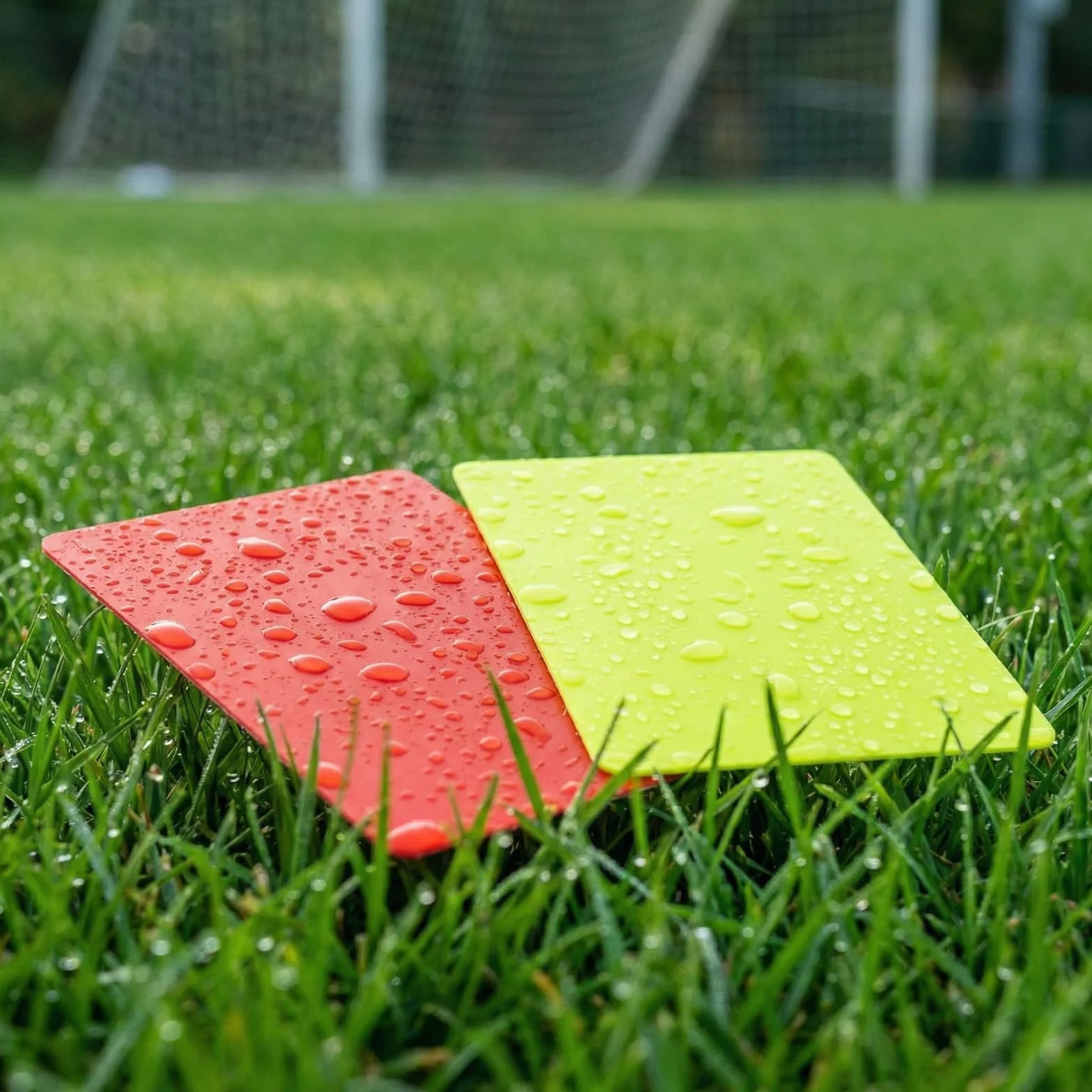 Tarjetas de Árbitro de Fútbol Roja y Amarilla, Material PVC