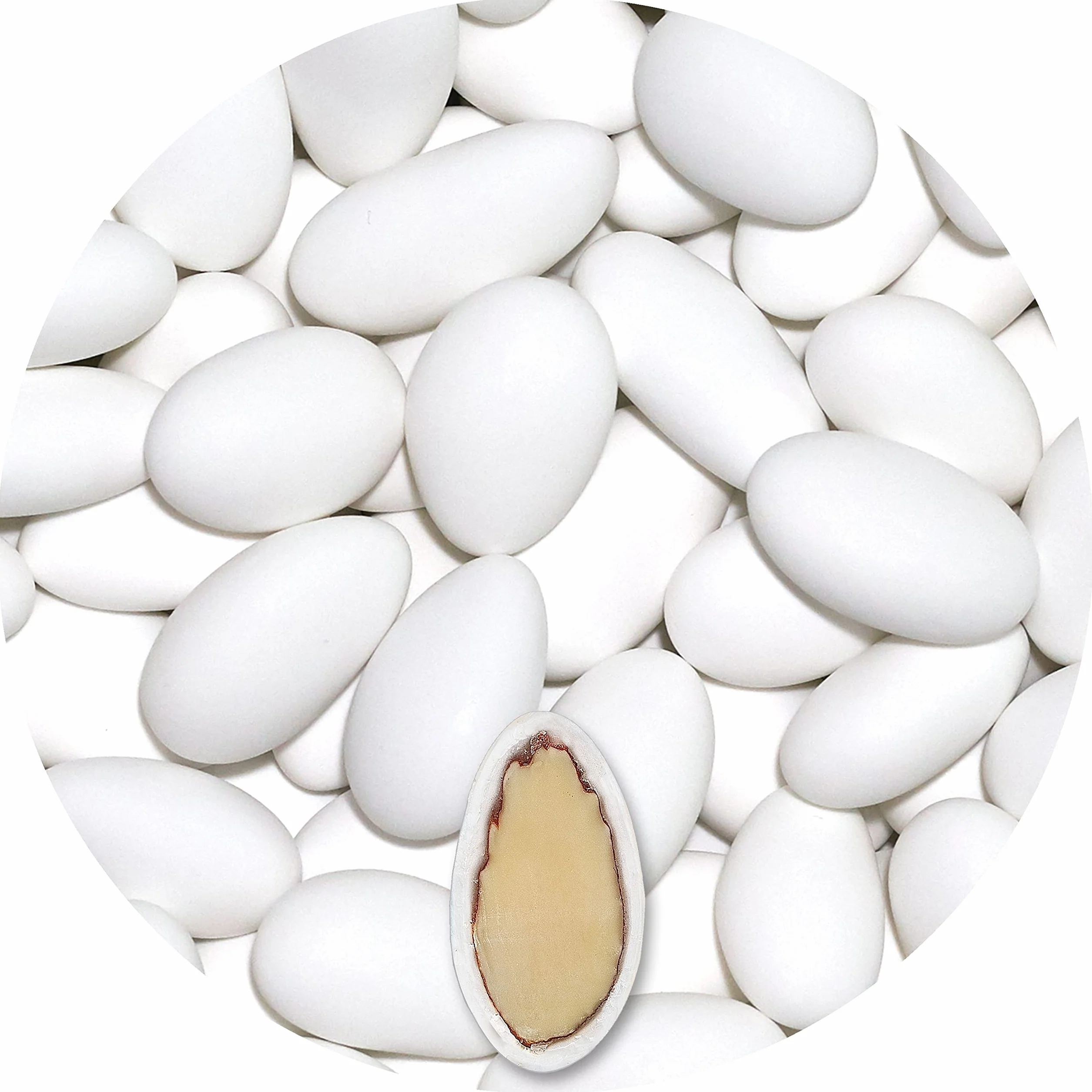 EinsSein 0,5kg Peladillas de almendras bautizo Gracile midi blanco mate peladilla almendra boda bautizos grageas comunion comunión niño baratas confeti Fiesta cumpleaños chocolate Evento