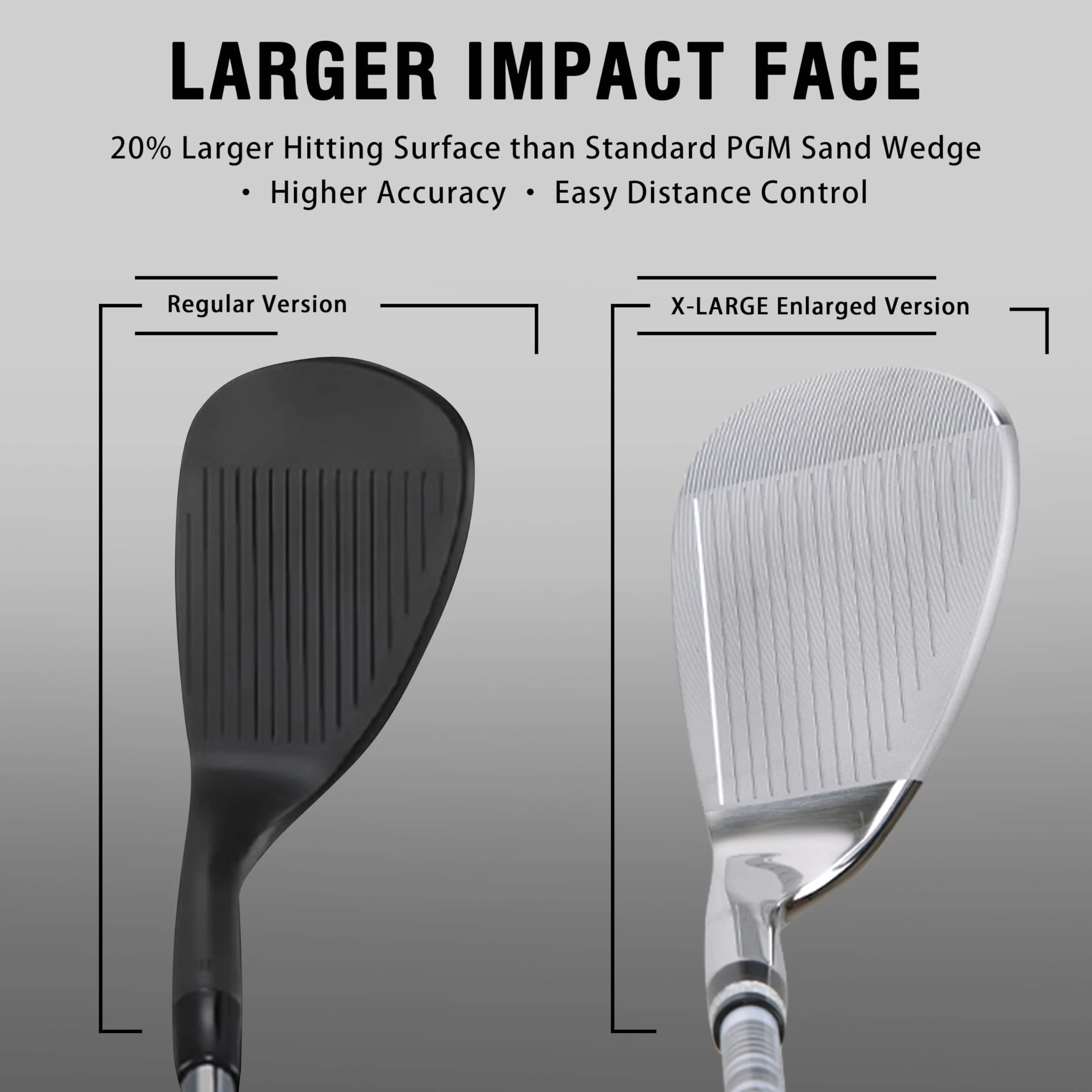 PGM Cuña de arena para palo de golf 56°/60° extragrande diestros