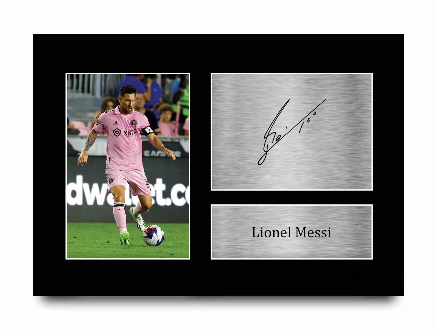 A4 Lionel Messi Inter Miami Regalos Impresos Imagen De Autógrafo Firmado Para Aficionados Al Fútbol