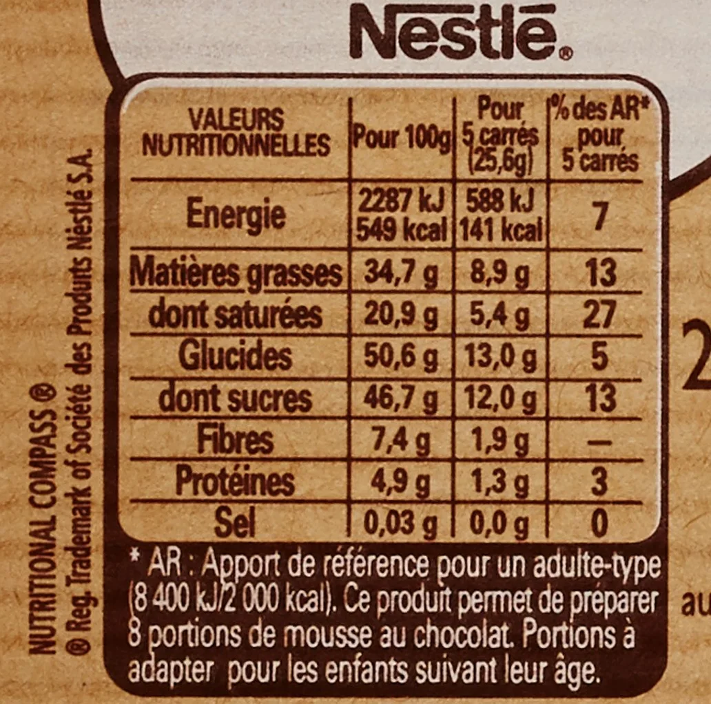 Nestlé dessert Nestlé Postres De Chocolate 2 Negro Tabletas 205G