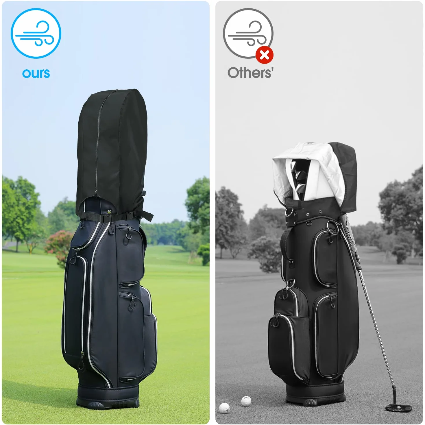Funda de Lluvia Impermeable para Bolsa de Golf para Hombres y Mujeres