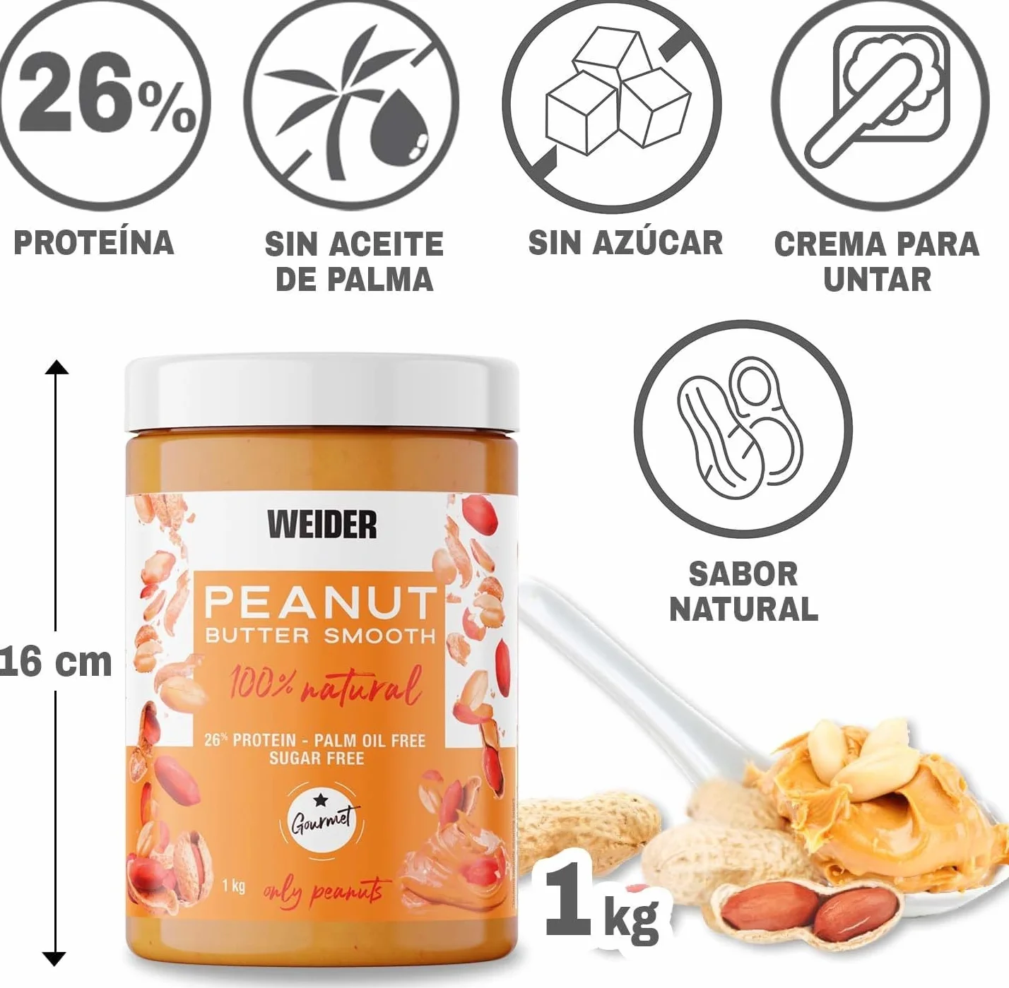Weider Manteca de Cacahuete Vegana - 1000 g