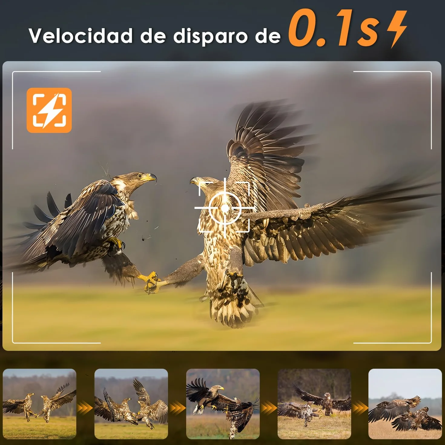 Cámara de Caza Fototrampeo WiFi 48MP Solar Visión Nocturna 5200mAh IP66