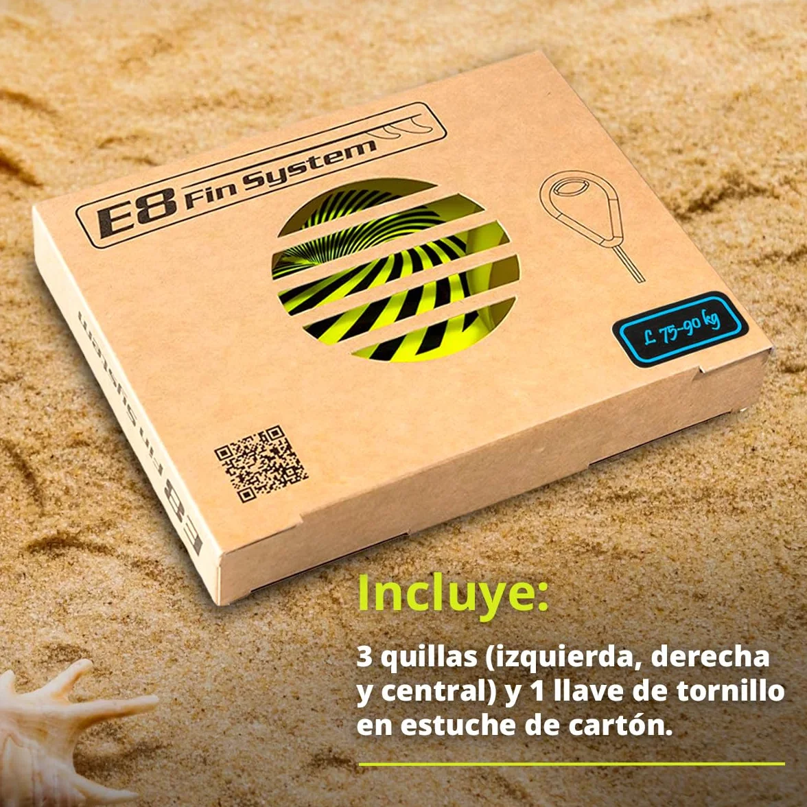 QUILLAS Surf de Fibra de Vidrio FCS Compatibles Pack Ecológico Talla A1 75-90 Kg