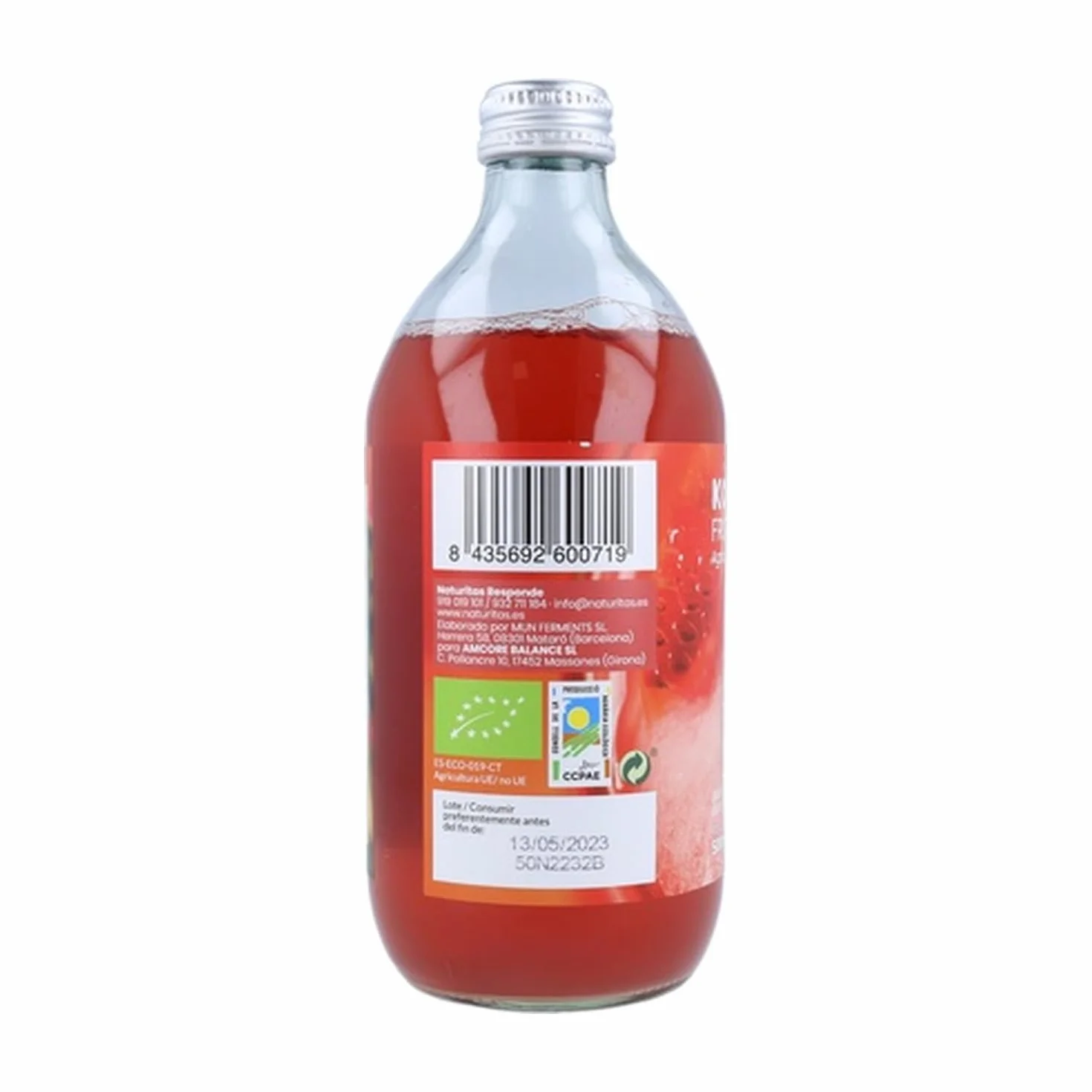 Pack de kombucha frutos rojos BIO | 6 unidades | Naturitas Essentials | 6 Unidades De 500Ml | Ayuda a la digestión y al sistema inmunológico | Refrescos