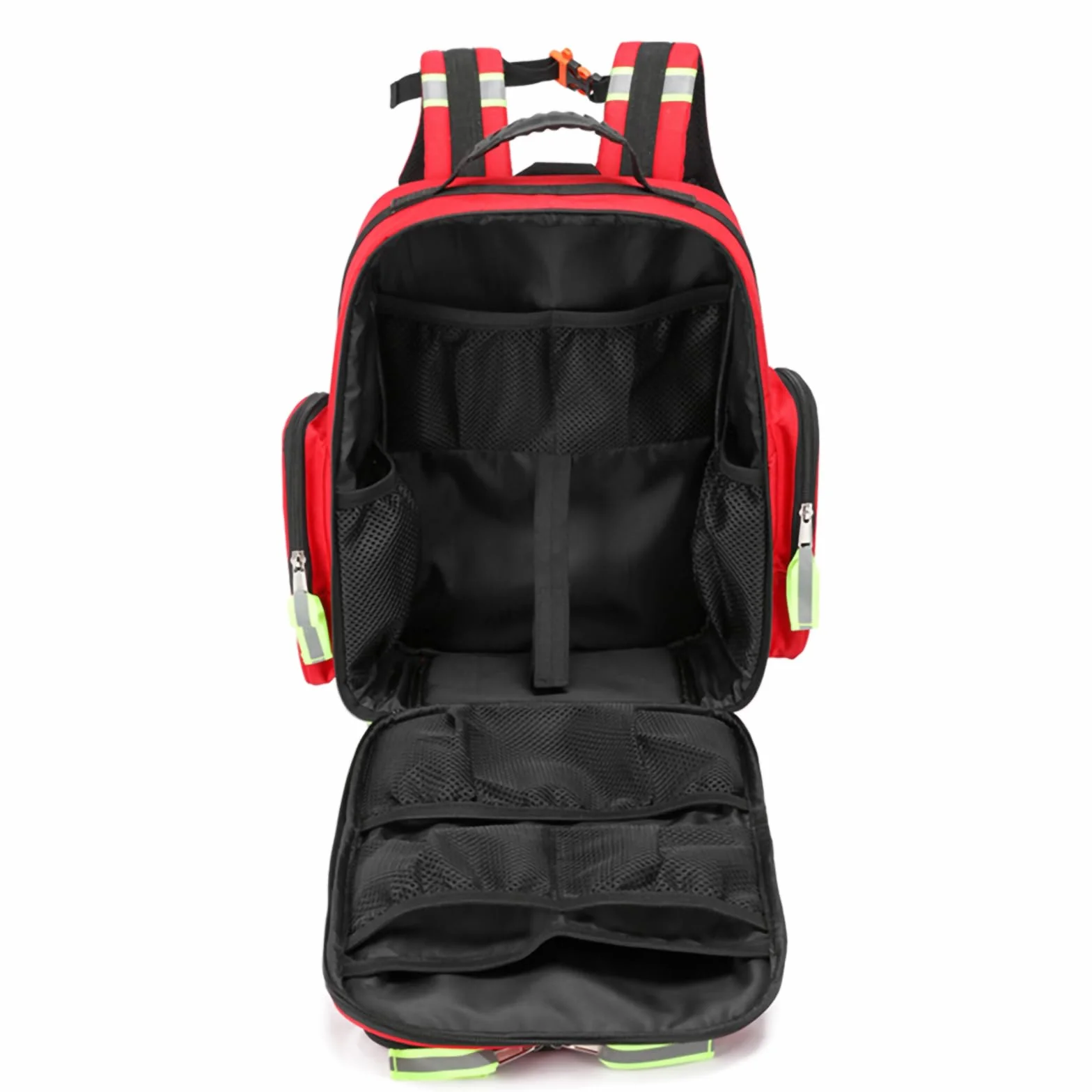 Mochila de emergencia para traumatismos, bolsa de primeros auxilios reflectante gran capacidad, para camping ciclismo excursiones