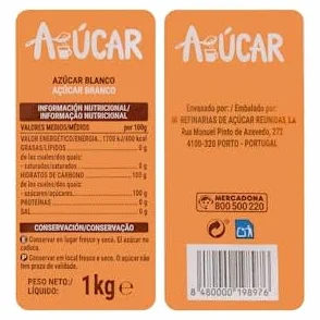 Azúcar blanco Hacendado Paquete 1 kg Pack 2