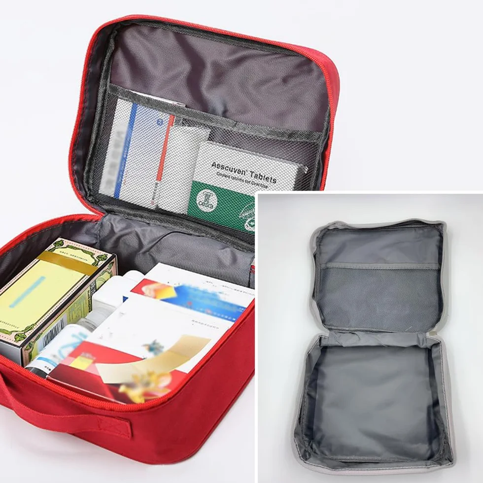 Botiquín de Primeros Auxilios Portátil Bolsa Vacía Rojo