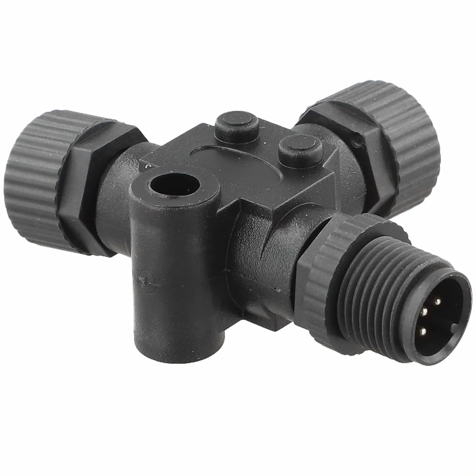 Marine T Connector M12-5P NMEA 2000 divisor columna vertebral IP67 4A 60V bloqueo roscado para Garmin Simrad