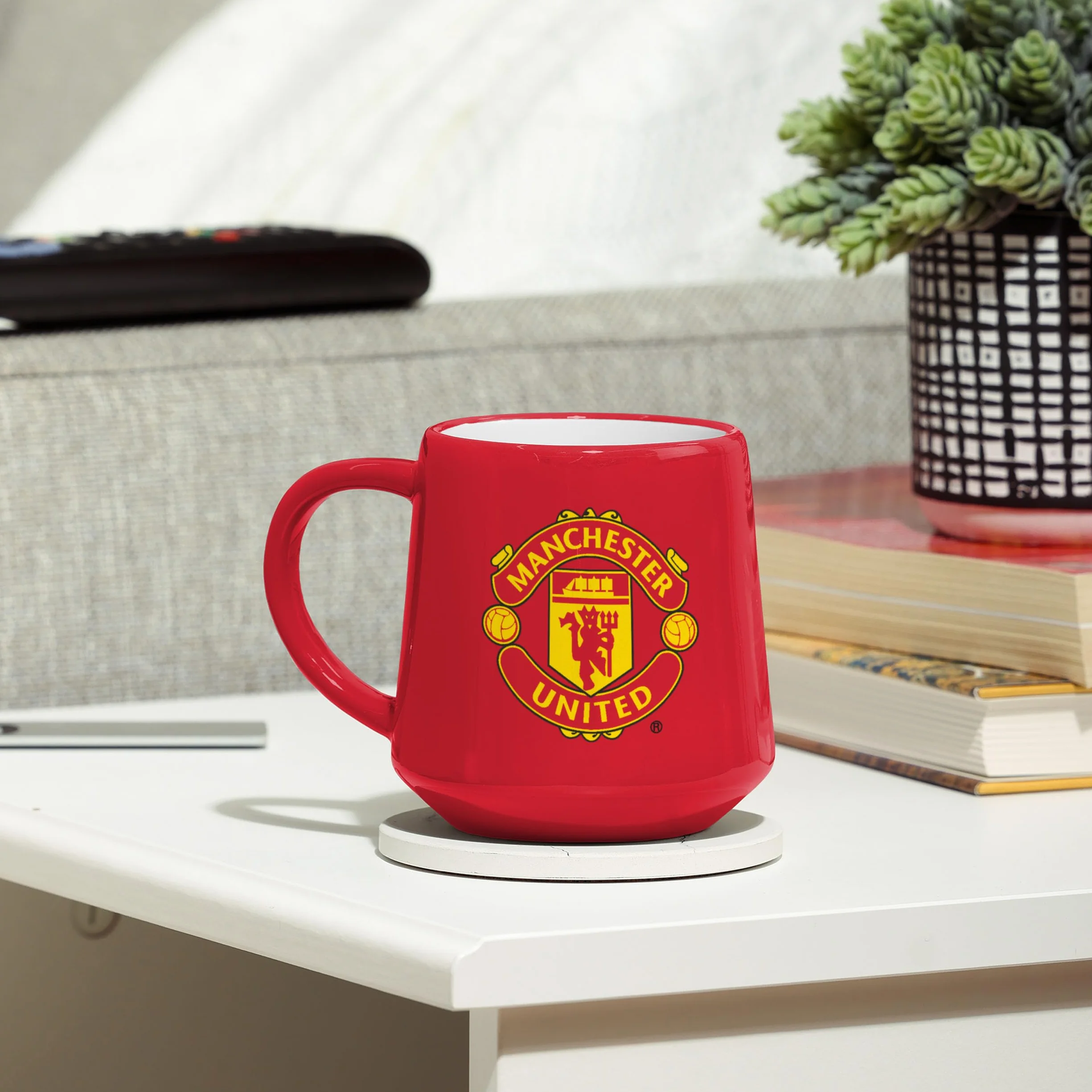 FOCO Taza con licencia oficial Manchester United FC roja