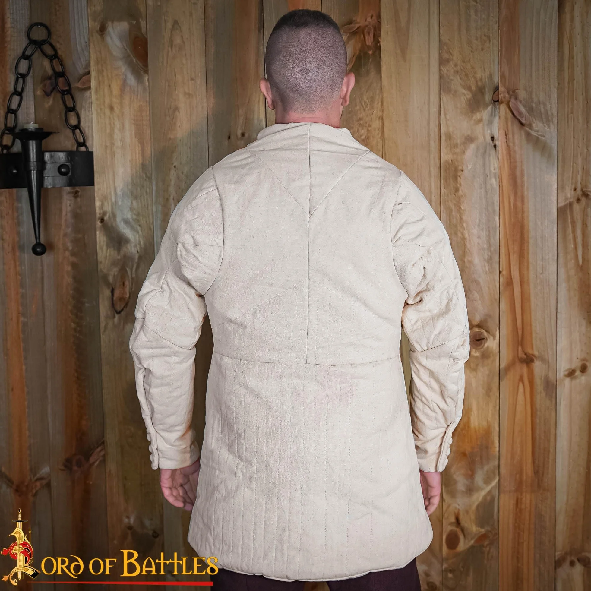Medieval Gambeson Real Armor Abrigo acolchado grueso lona algodón tres capas