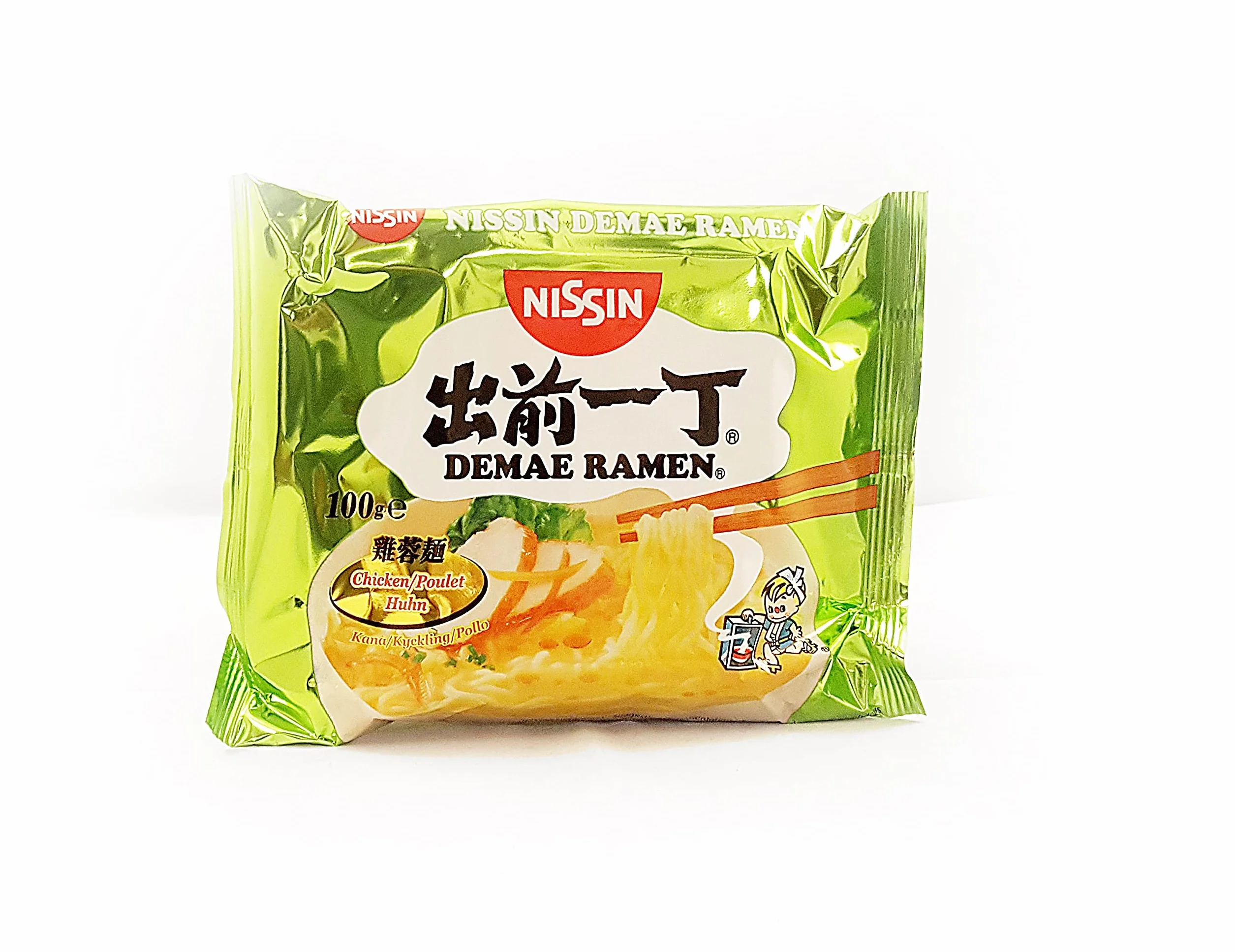 Nissin Demae Ramen - Sopa japonesa de fideos, sabor a pollo, 100 g