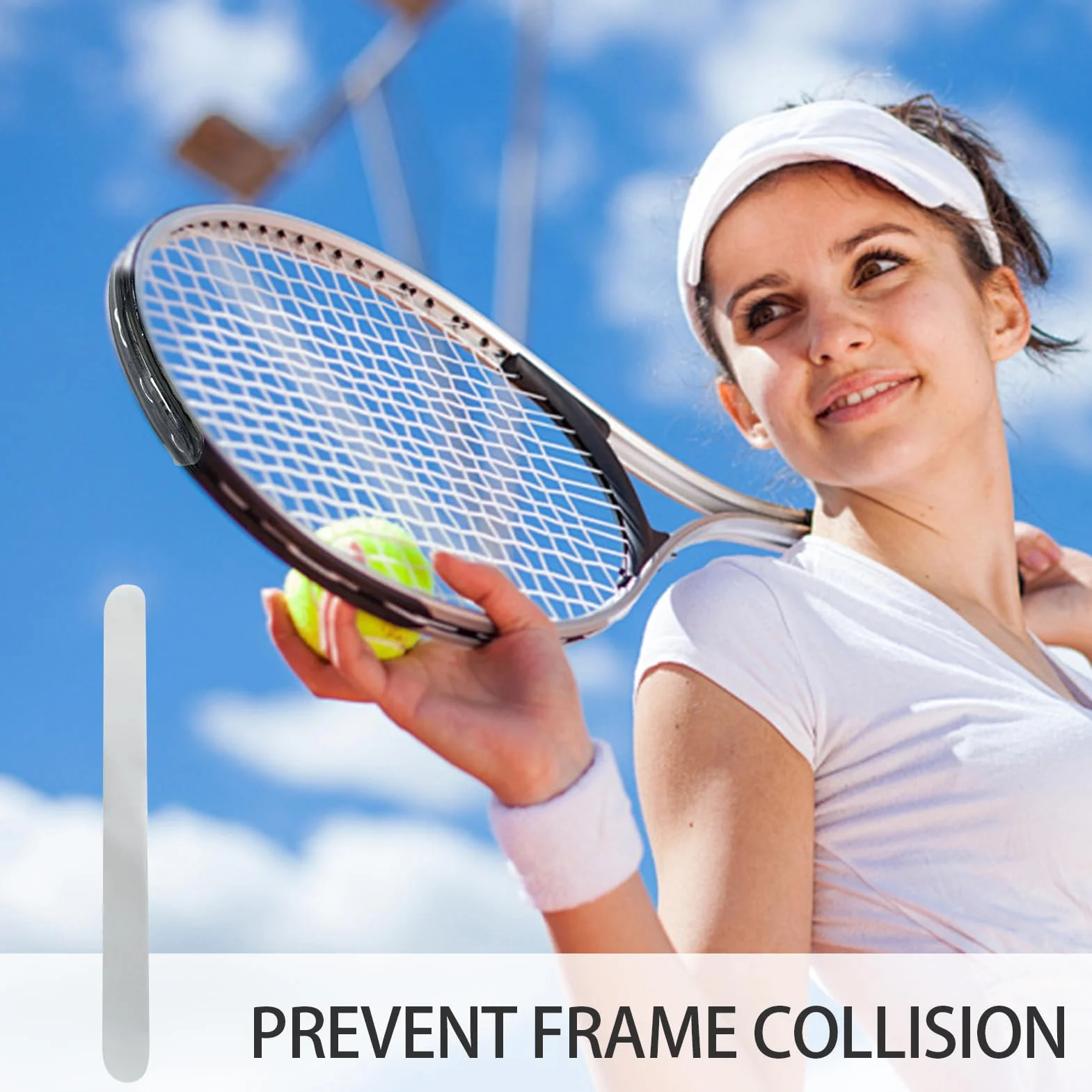 Protector de Raqueta de Tenis TPU Transparente Antirrayas Resistente al Desgaste