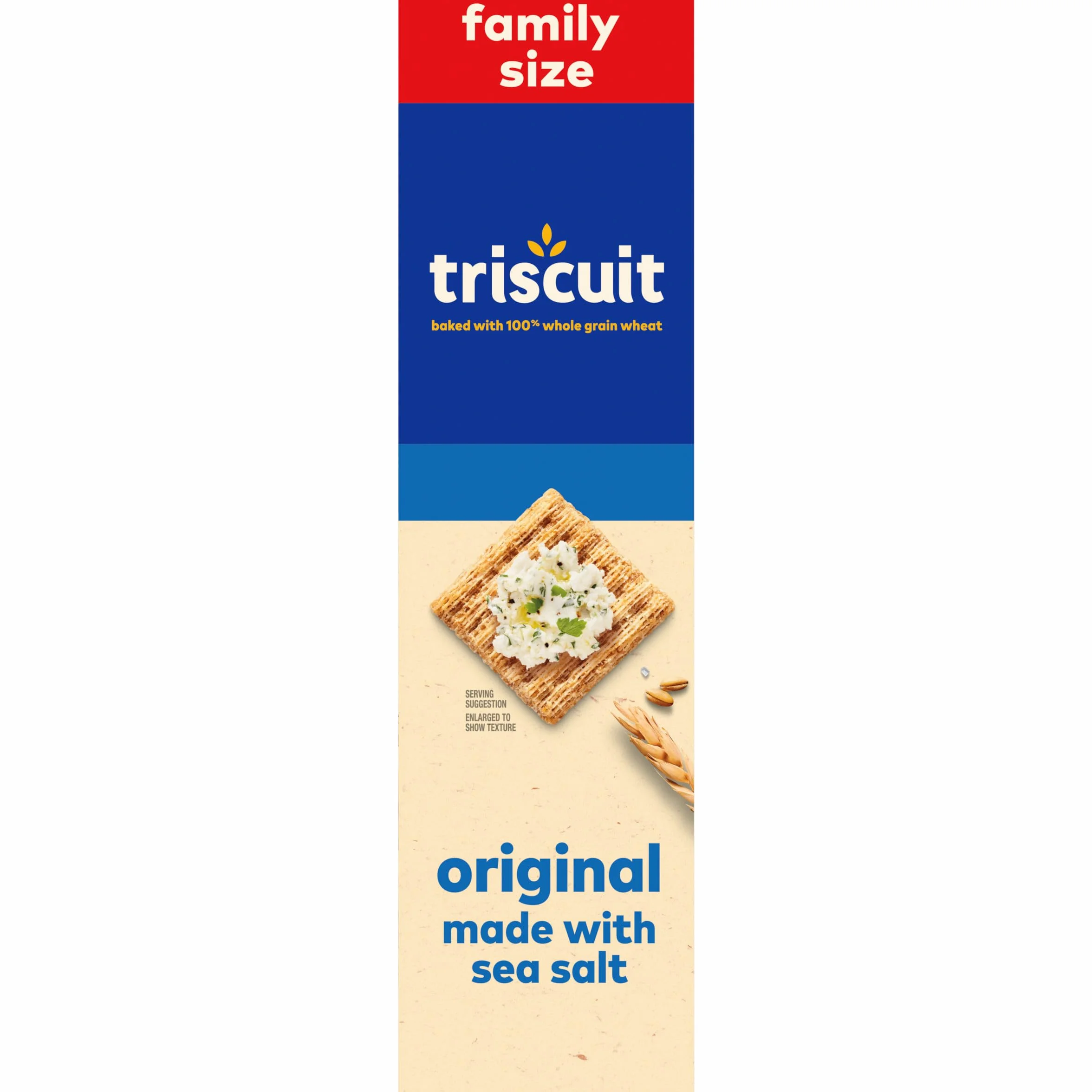 Original Whole Grain Wheat Crackers, Vegan, Family Size, 12.5 oz