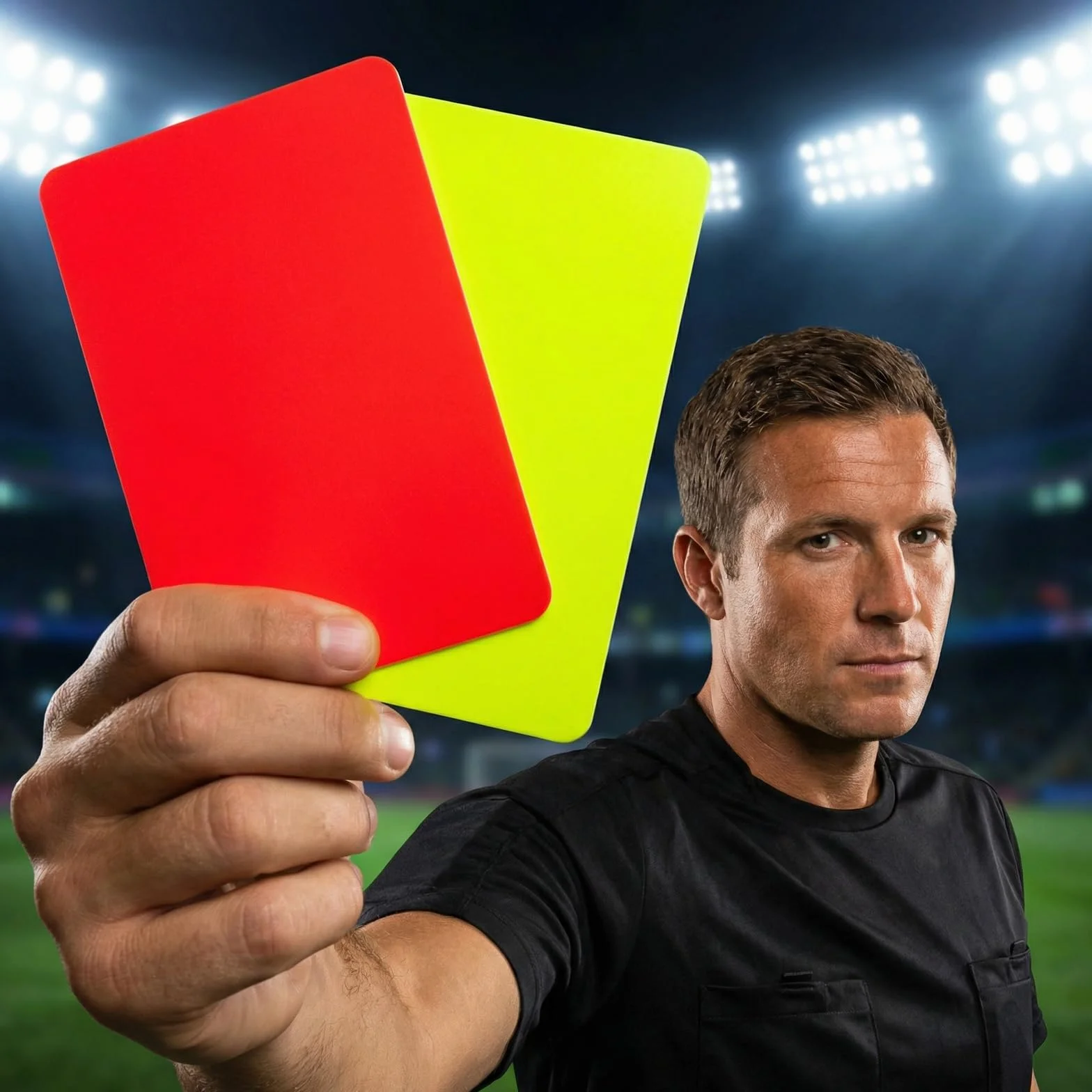 Tarjetas de Árbitro de Fútbol Roja y Amarilla, Material PVC
