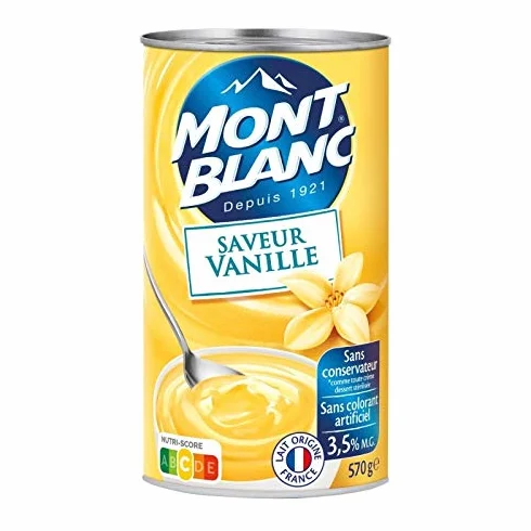 Mont Blanc Crema de postre vainilla 570 g 4 unidades