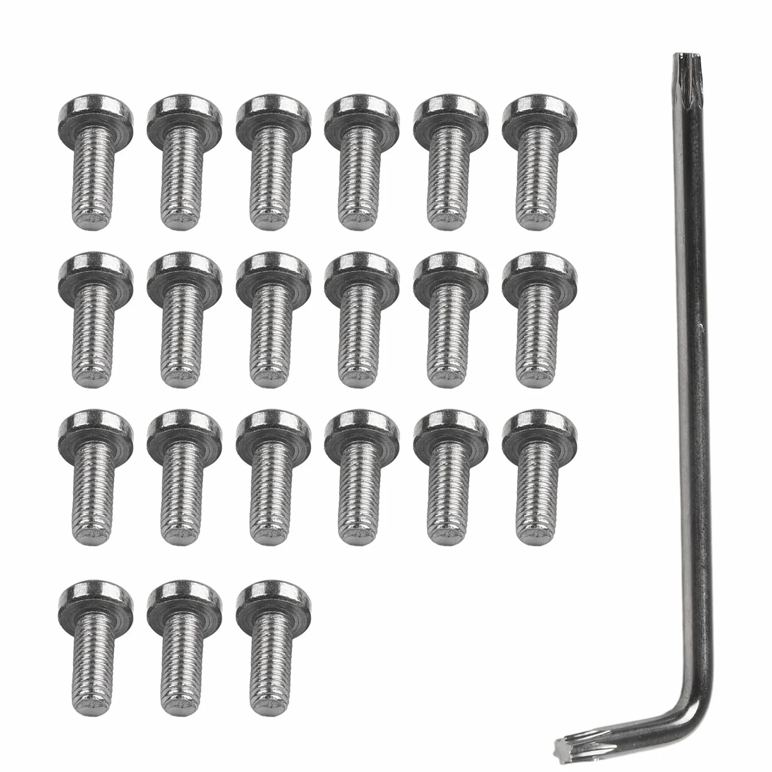 Kit de accesorios de acero plateado para Xiaomi M365 Pro scooter eléctrico, cubierta inferior de batería, 21 tornillos M3 con llave