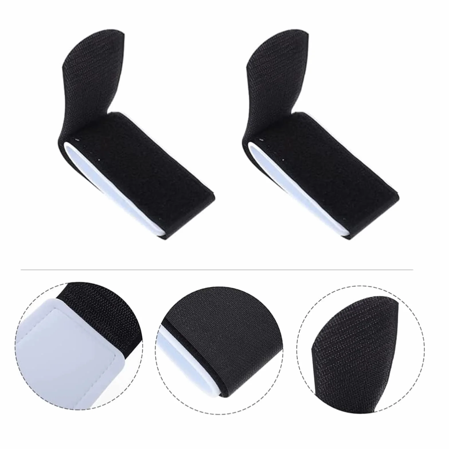 Correas de Esquí Ajustables, Correa de Transporte para Esquís y Bastones, Negro, 2 Piezas