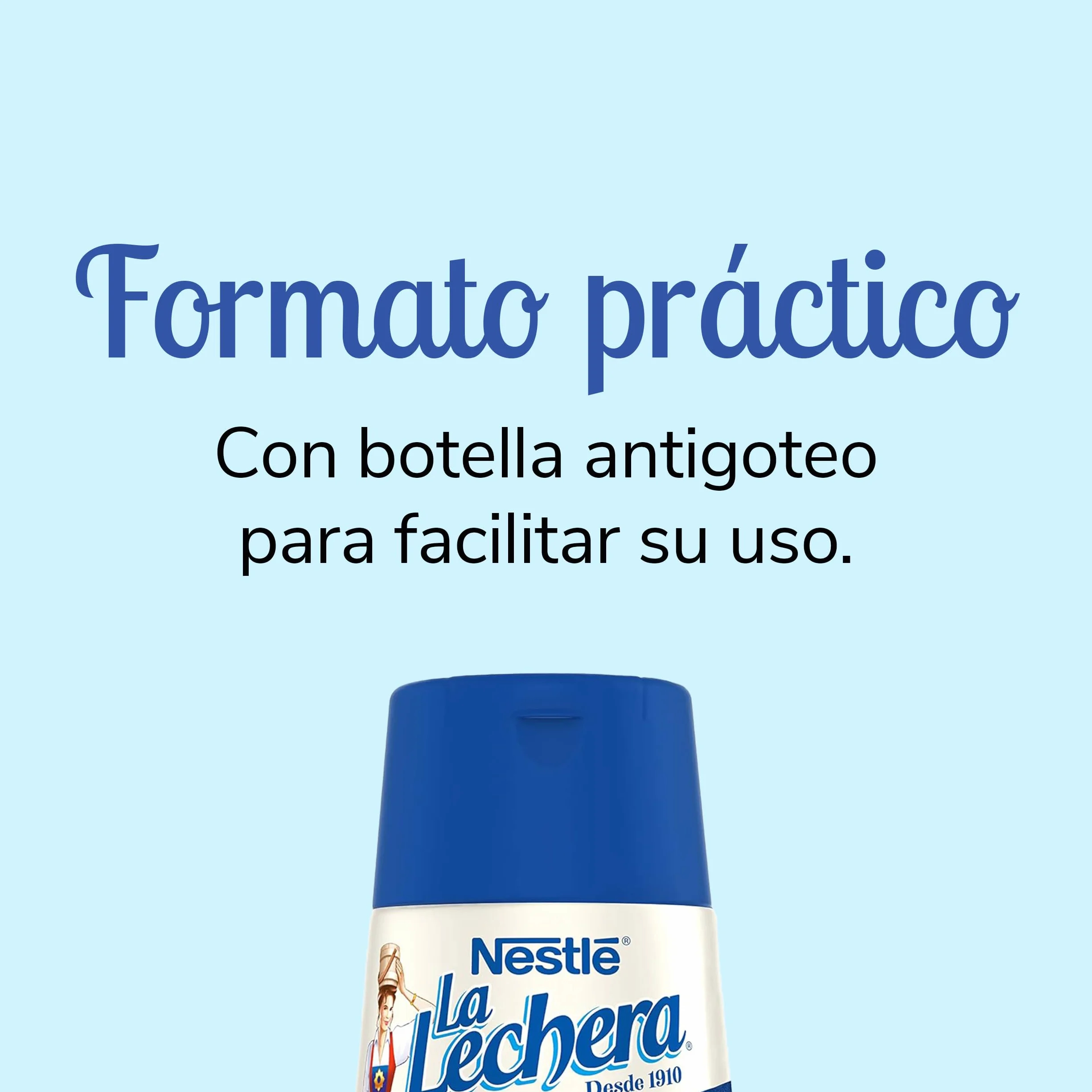 La Lechera Botella de leche condensada Sirve Fácil, 450 g, Paquete de 12
