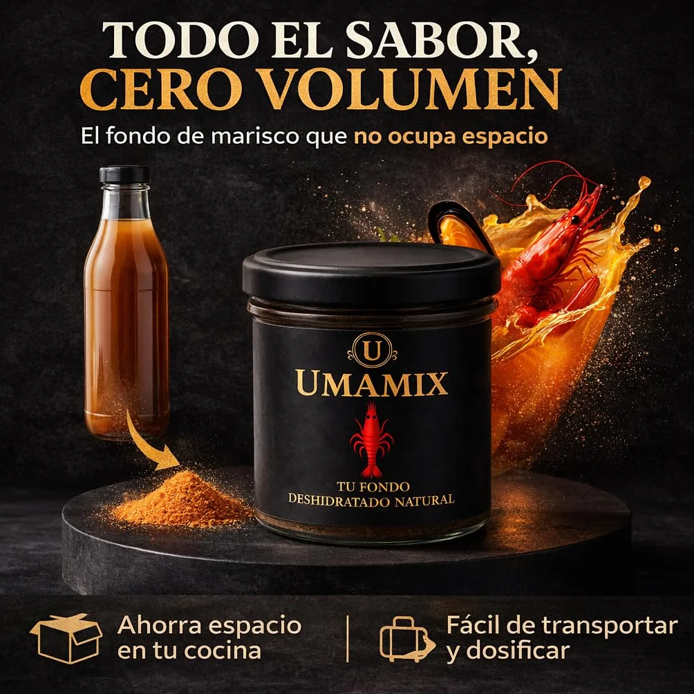 FUMET CARABINERO + ARROZ MOLINO ROCA - UMAMIX - Los Fondos Secretos Naturales que usan los Chefs de Alta Cocina (Pack)