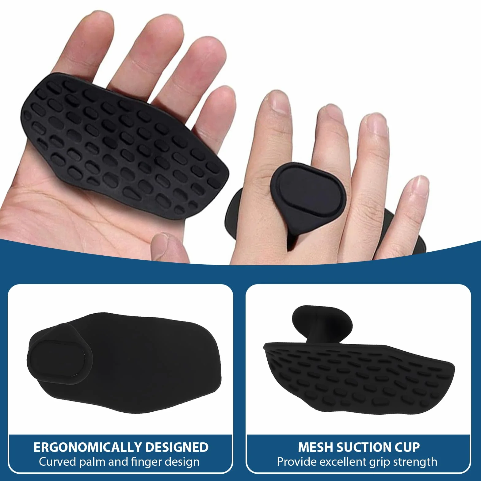 Manoplas Gym de Silicona Antideslizantes sin Dedos para Levantamiento de Pesas