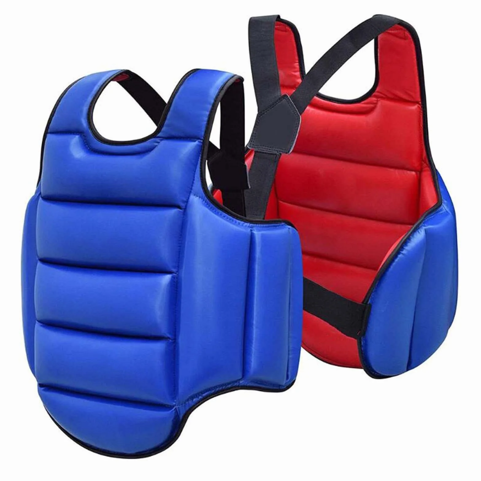 Kowaku Reversible Taekwondo Protector Chaleco Almohadilla de Protección Cuerpo Boxeo Karate Pecho Punzonado Pesado Adultos