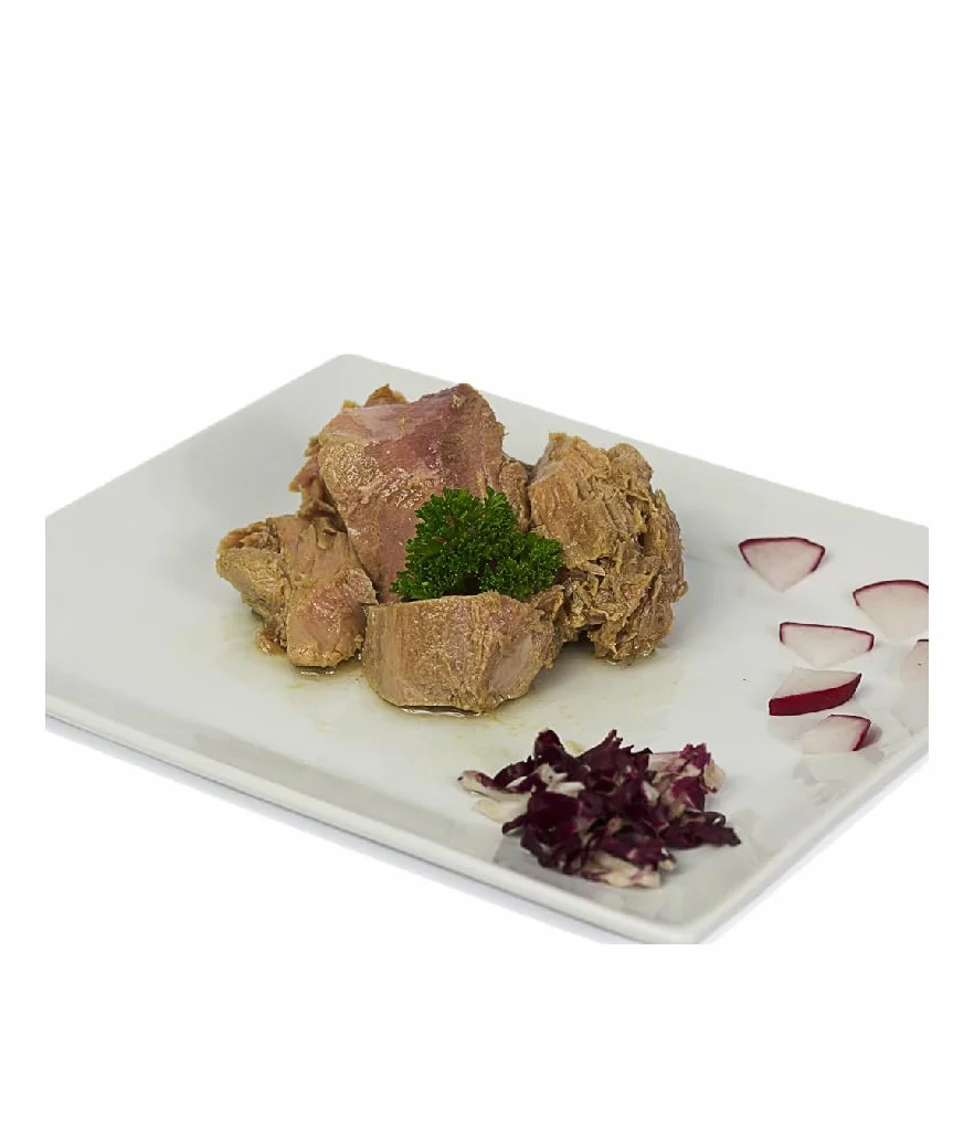 Atún mechado en aceite de oliva - La Chanca - Peso neto del producto 225 gr - Atún confitado en aceite de oliva - Sabor caracteristico - Receta tipica de Barbate.