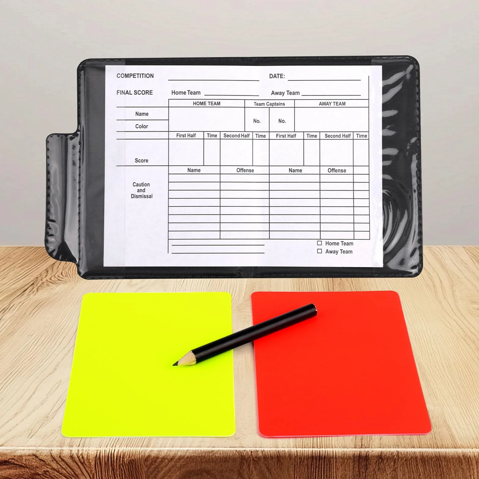 Gosknor Tarjetas Advertencia Rojas y Amarillas con Estuche Cuero para Voleibol Fútbol Béisbol Rugby Kit Entrenadores