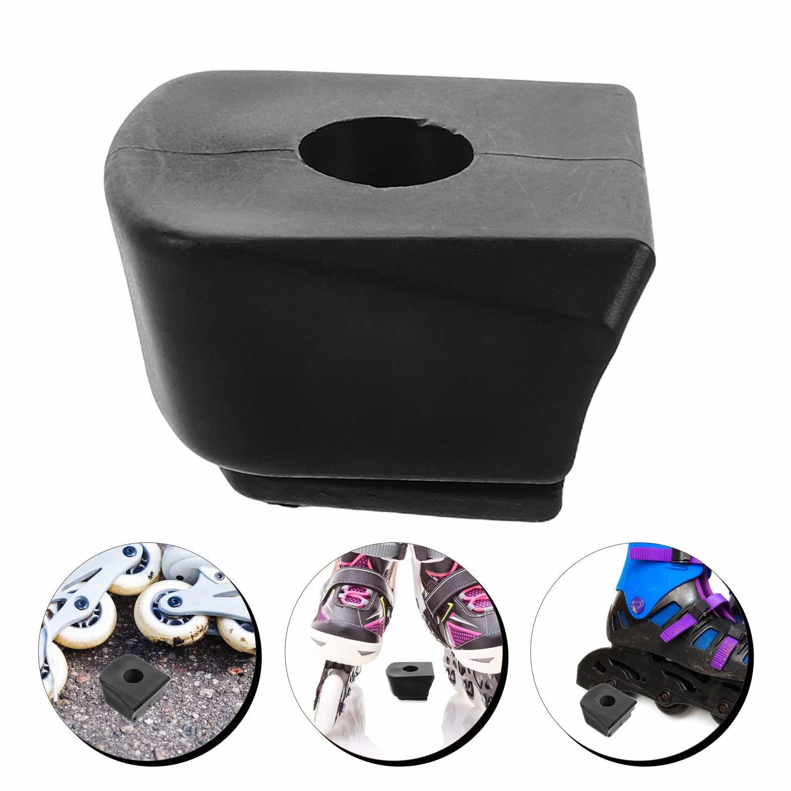 Topes de Freno PU Negro para Patines en Línea Compatibles Ruedas Accesorio Resistente al Desgaste