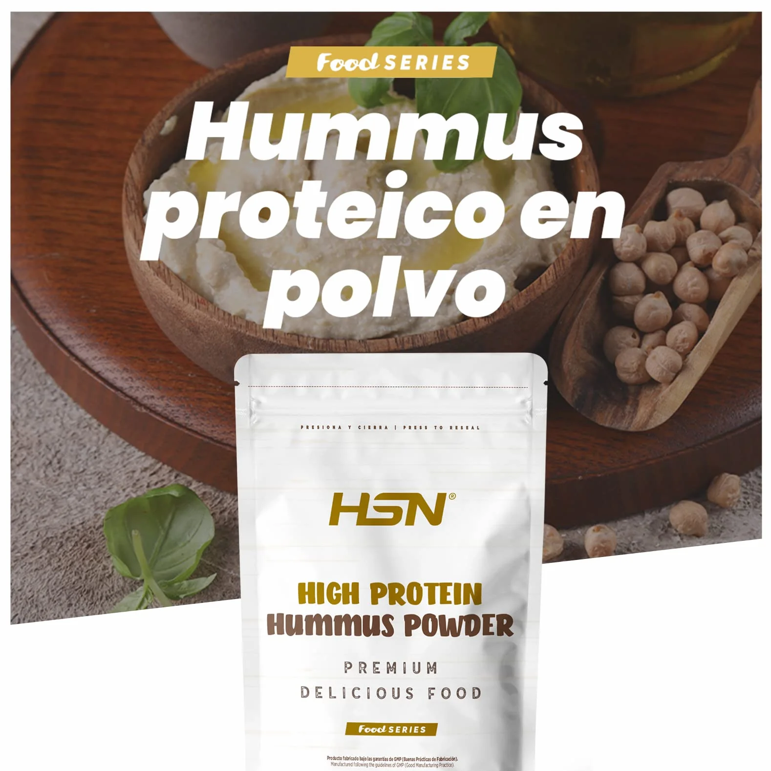 Hummus en Polvo HSN Garbanzo y Remolacha Roja 150 g 5 Tomas Alto en Proteínas No-GMO Vegano Sin Gluten