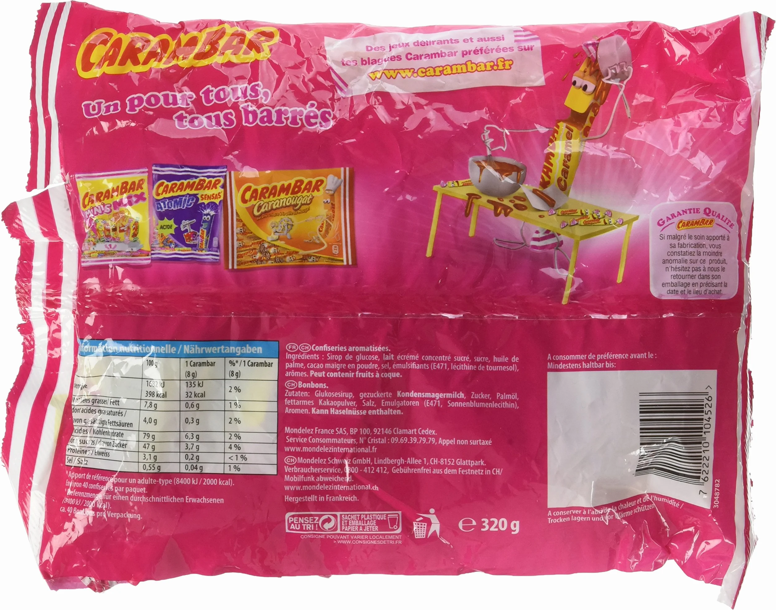 350g Carambar familia Caramelo Bolsa