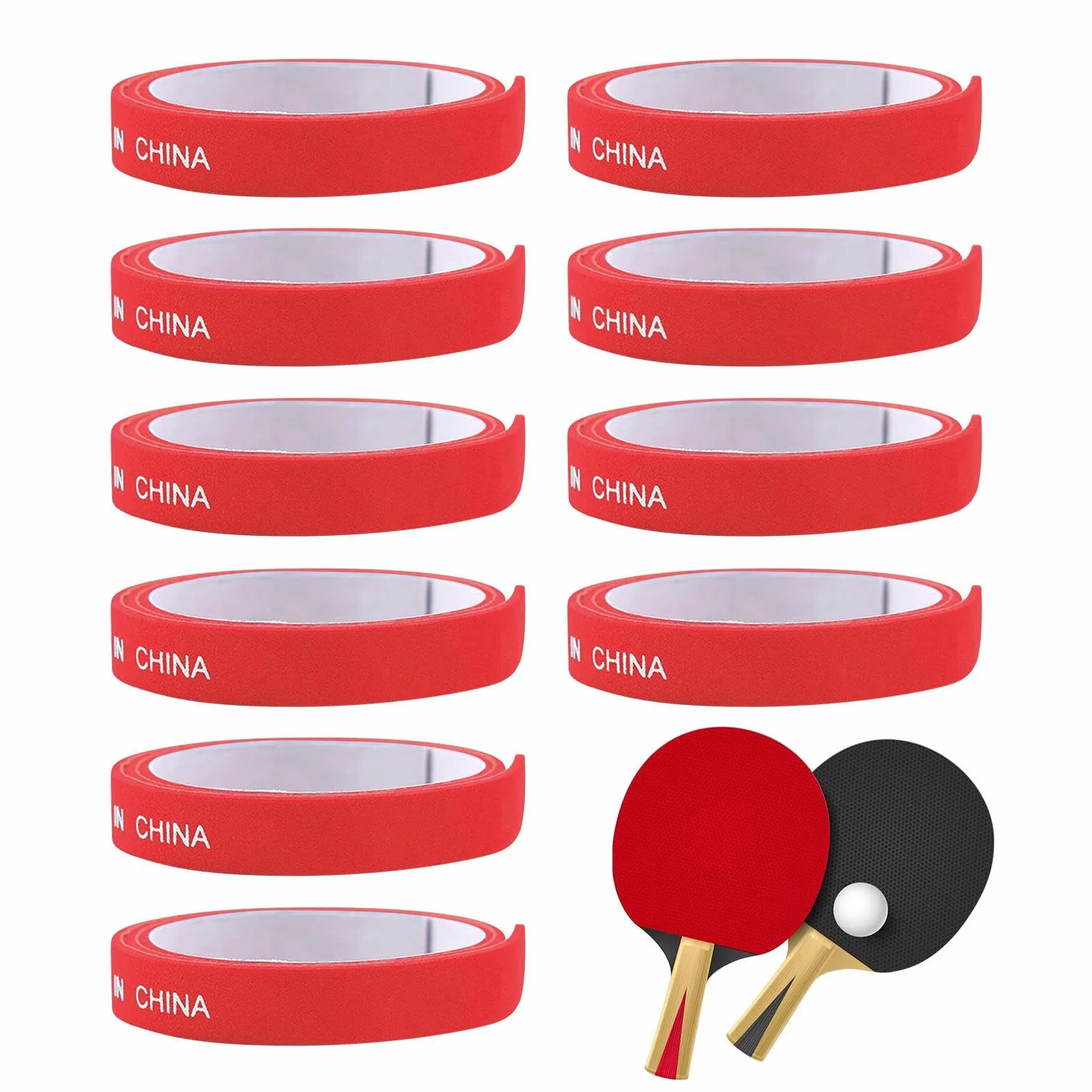 Cinta Protectora para Bordes de Paletas de Tenis de Mesa 10 Unidades
