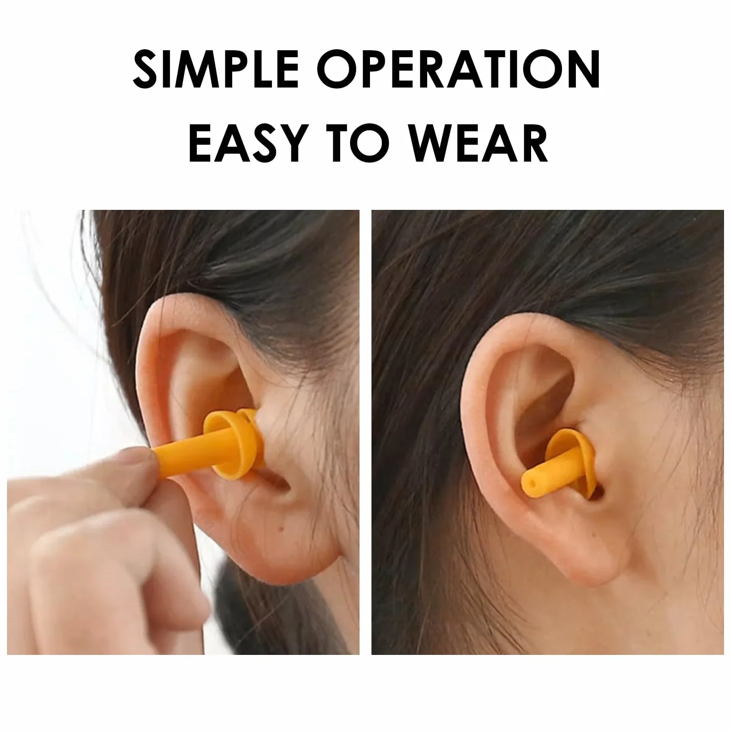 Clips Nasales De Alambre 4 Piezas, Tapones para Los Oídos De Natación Naranjas 4 Pares, Accesorios De Aprendizaje