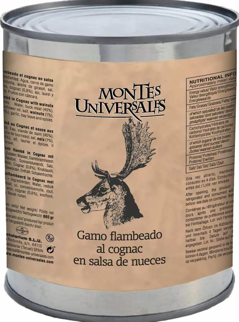 Gamo flambeado al cognac en salsa de nueces Montes Universales (865g)