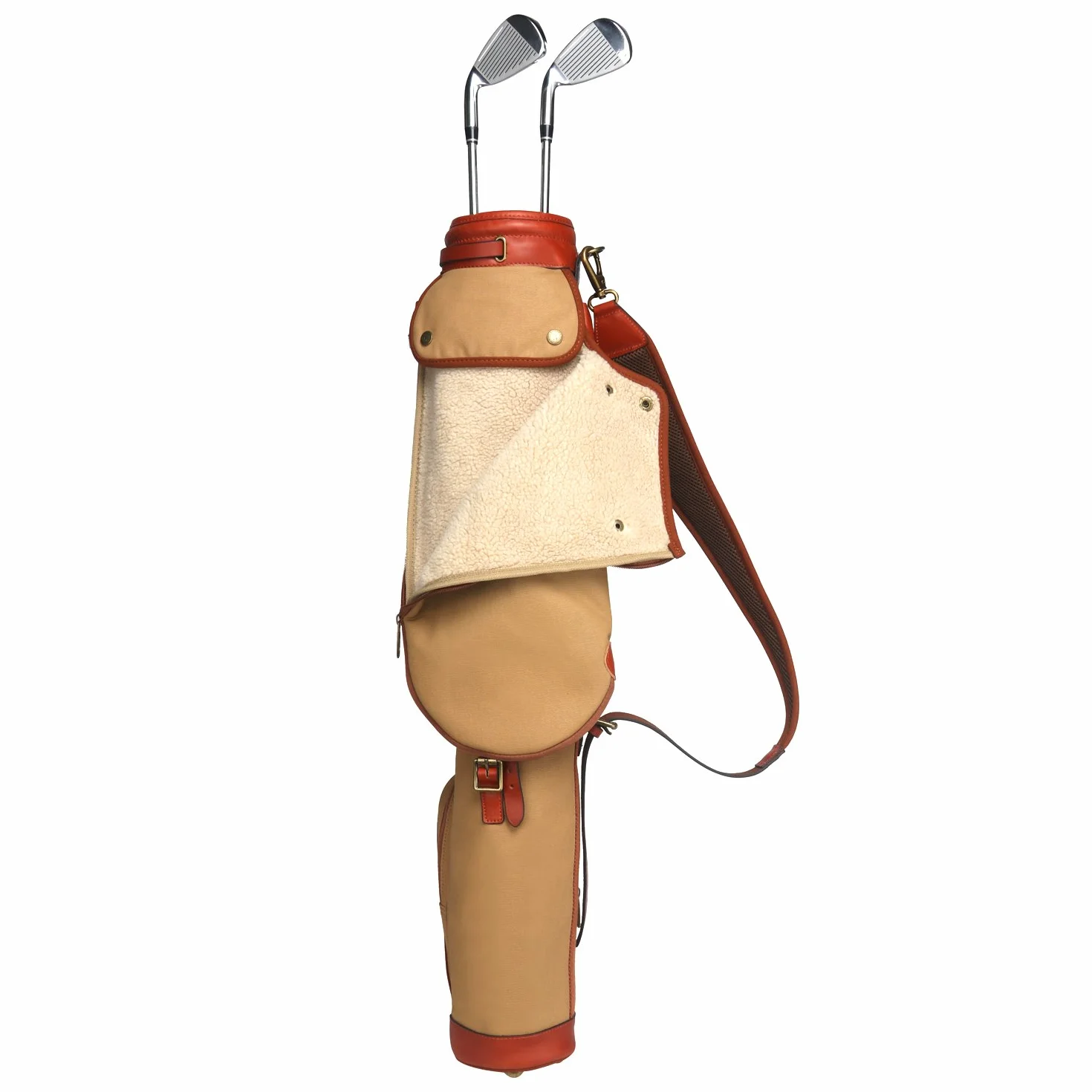 Tourbon Bolsa de Lona Impermeable para Palos de Golf Correa de Hombro Acolchada